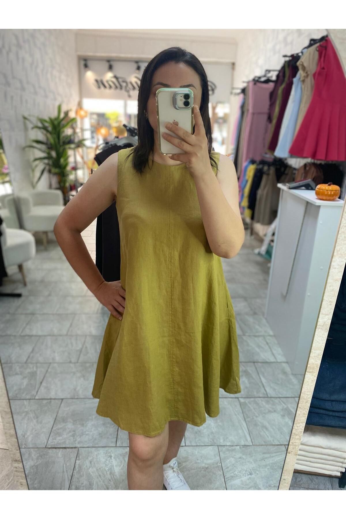 KAROL BASIC YEŞİL ELBİSE
