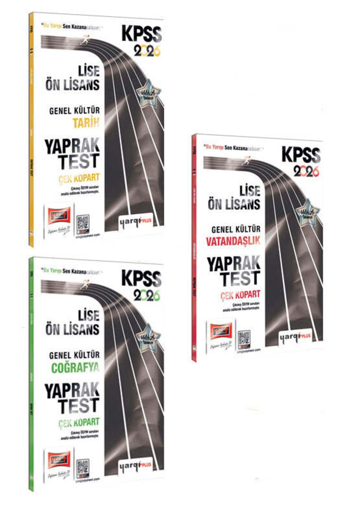 Yargı Yayınları Yargı Yayınları 2026 KPSS Lise-Ön Lisans Genel Kültür Yaprak Test Seti (3 Kitap)