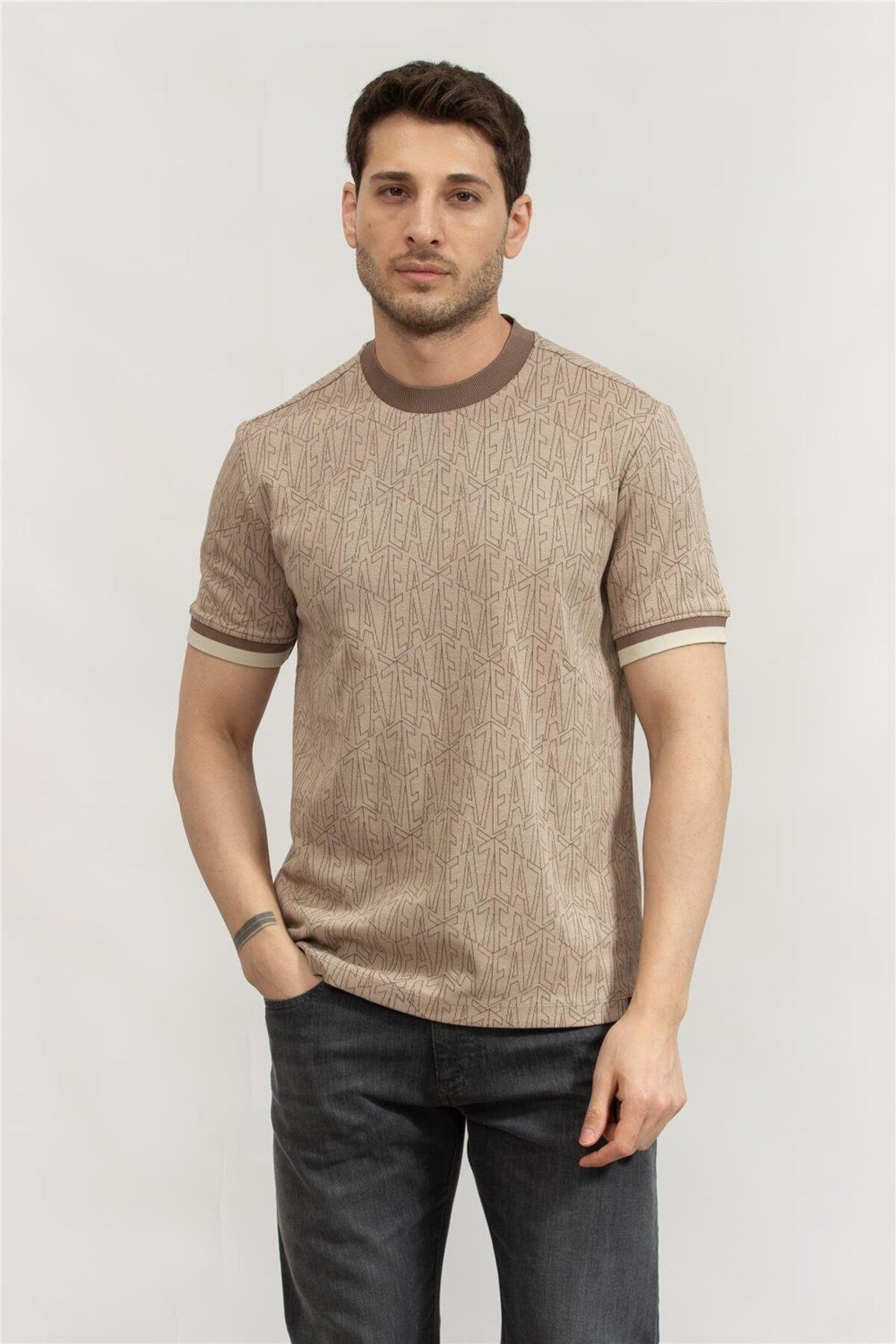 EA7 Erkek Bisiklet Yaka T-Shirt