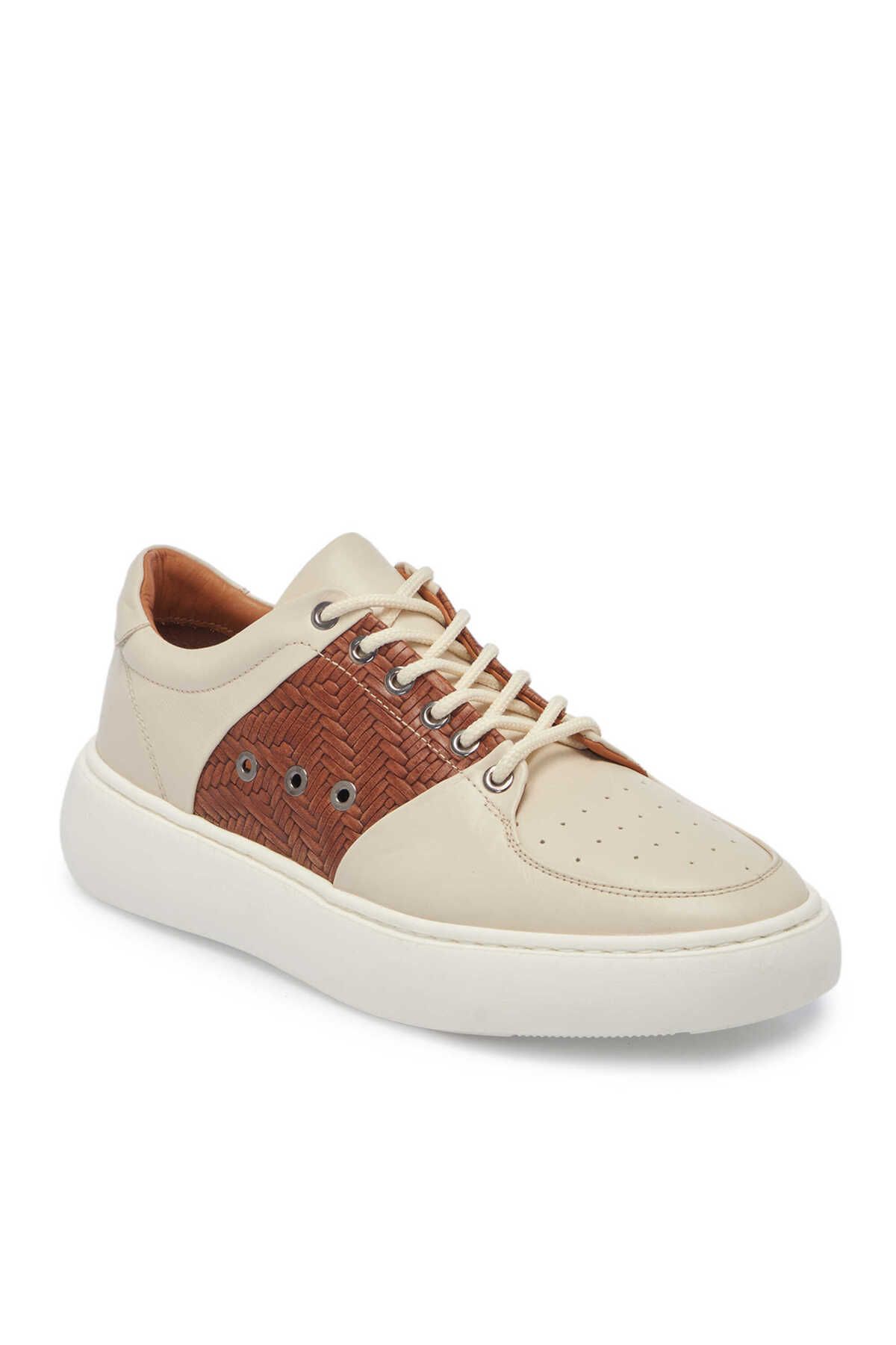 Tergan Bej Hakiki Deri Erkek Sneaker - E24I1AY56710-A25