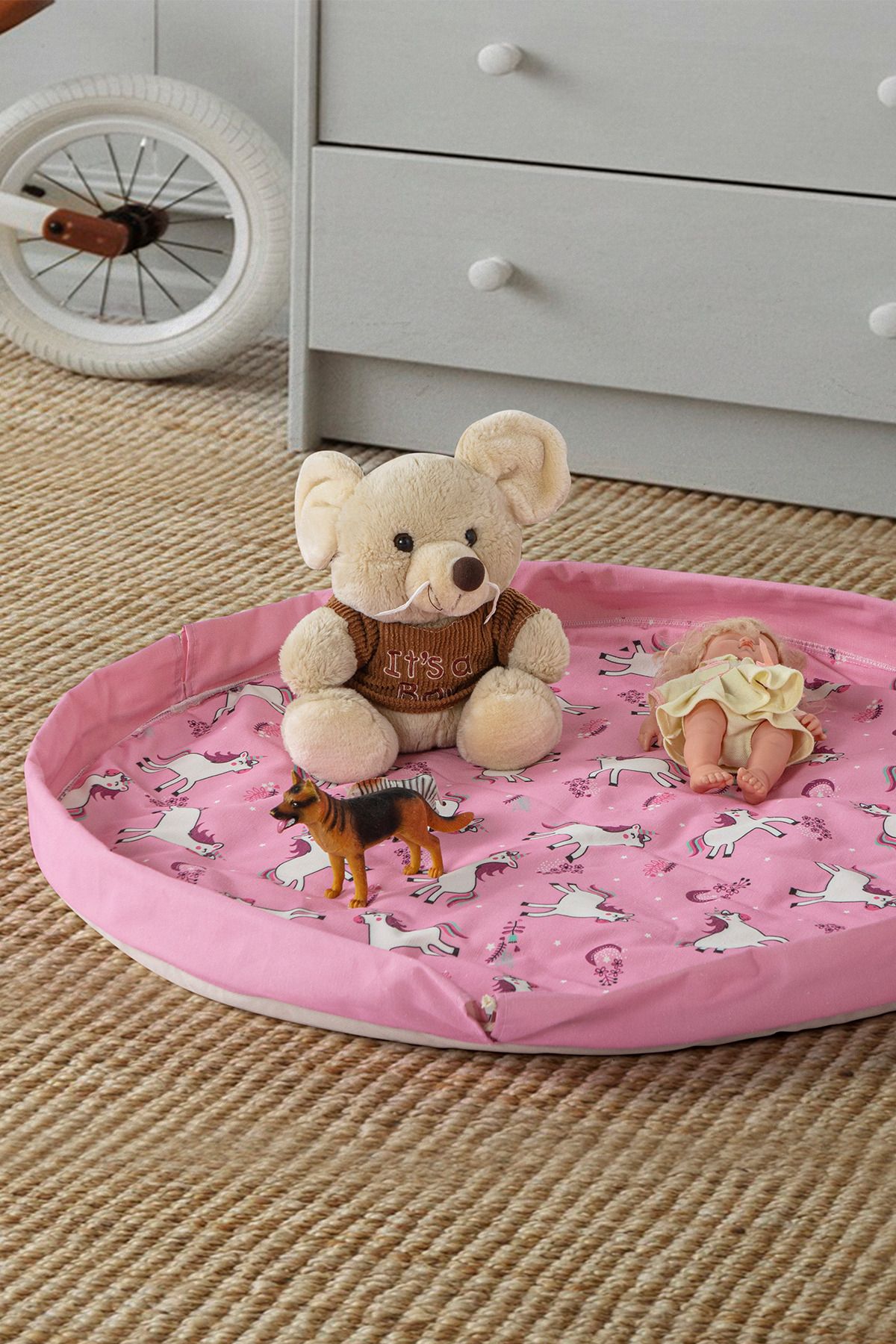 EVOTTO HOME COLLECTİON Katlanabilir Oyun Matı Bebek Yumuşak Çocuk Oyun Matı, Halısı ve Minderi Taşınabilir