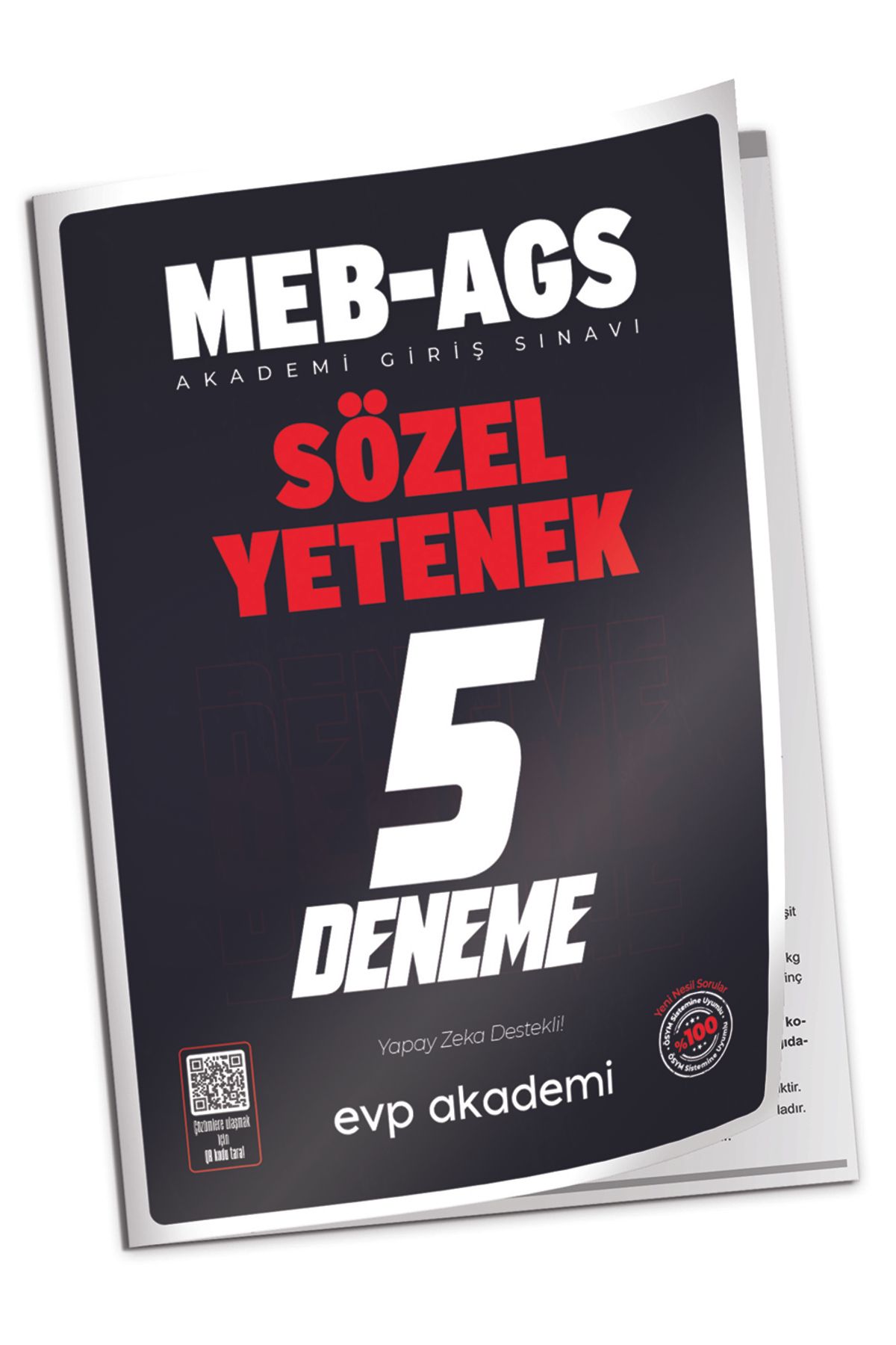 evp akademi 2025 MEB-AGS Sözel Yetenek 5 Deneme Çözümlü EVP Akademi