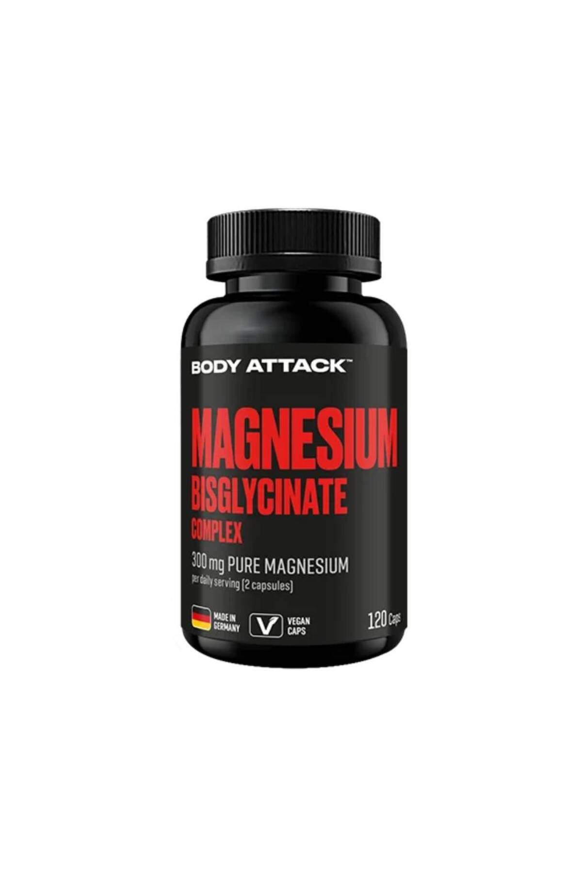 Body Attack Magneziu Bisglicinat, 120 Capsule, Body Attack, Supliment Alimentar Pentru Sanatate - One Size
