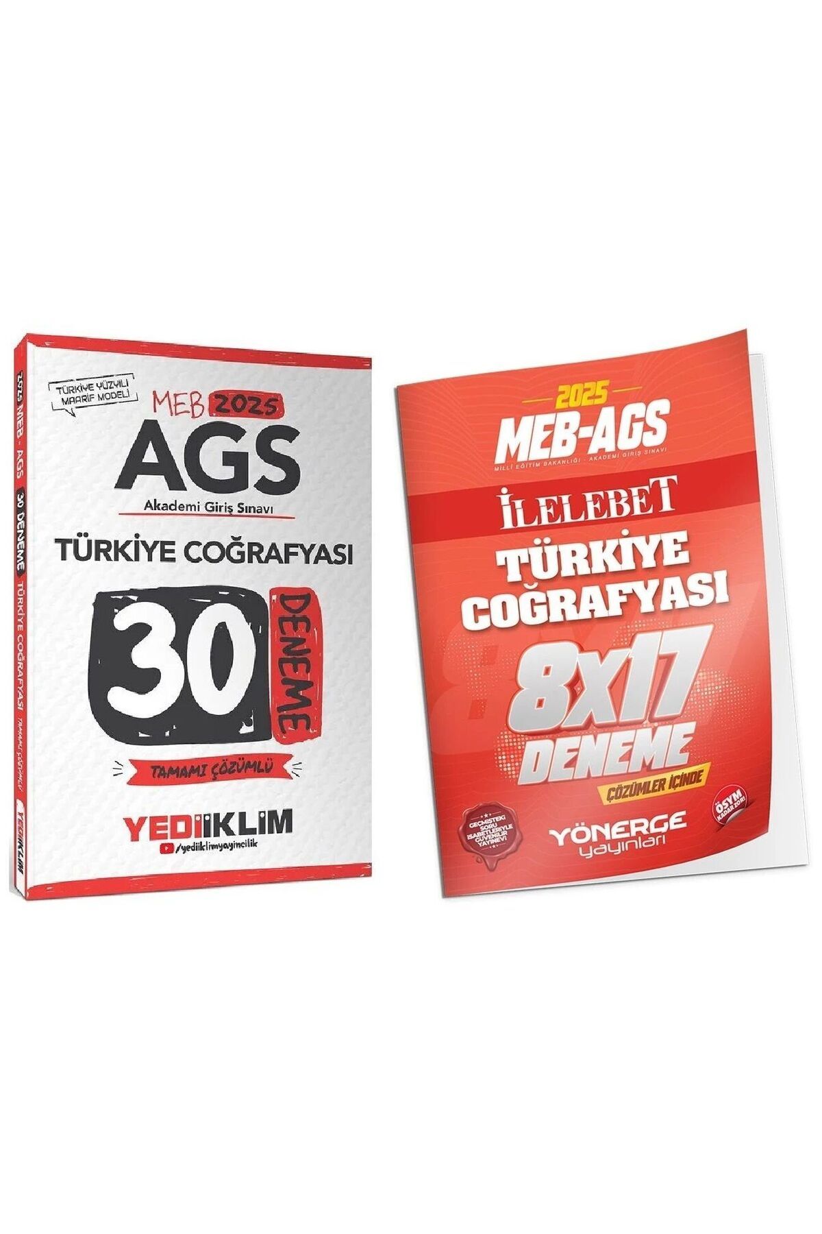 Anka Yayınları Yediiklim + Yönerge 2025 MEB-AGS Türkiye Coğrafyası 30+17 Deneme 2 li Set Yediiklim + Yönerge Yayınl