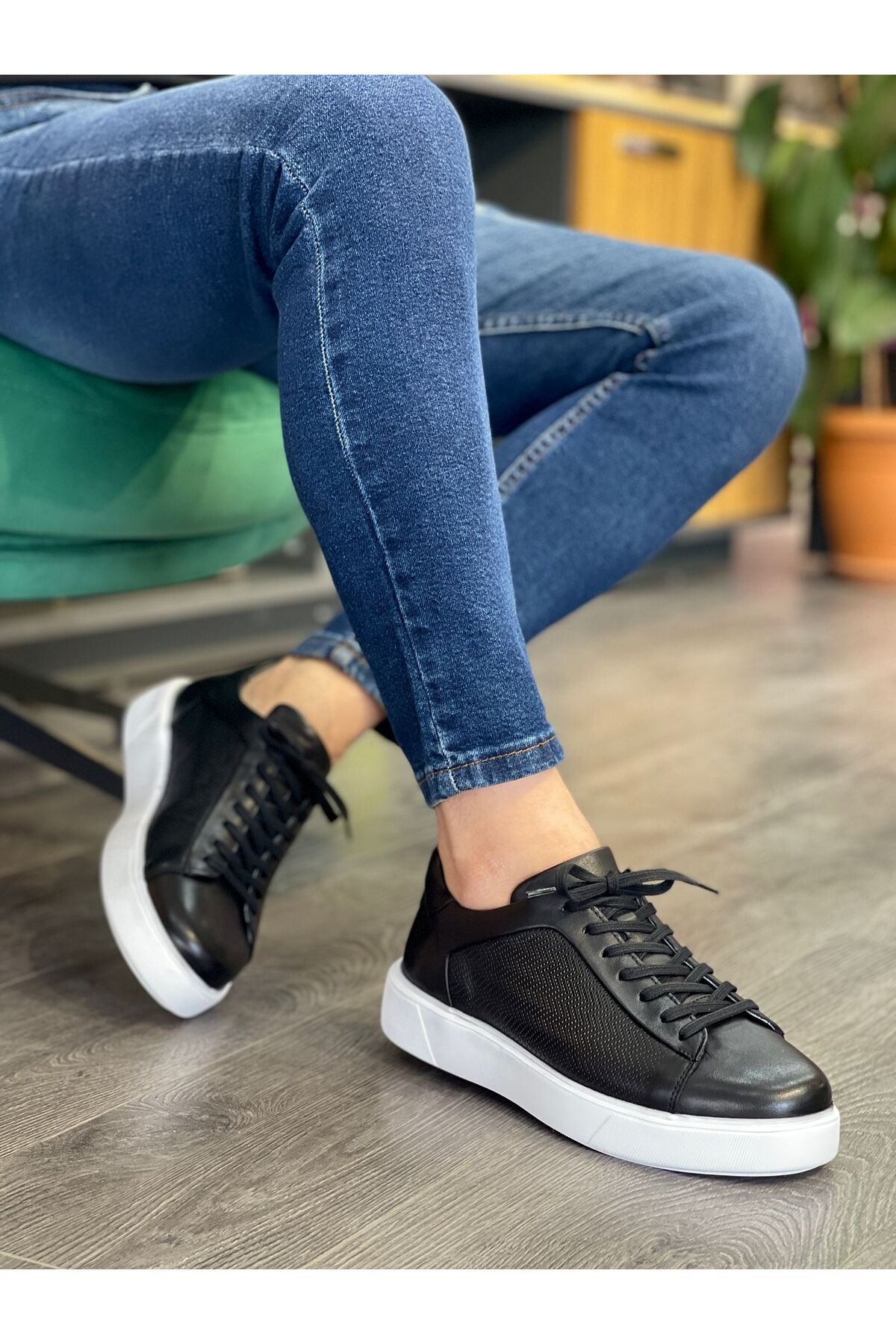 MOR KUNDURA Hakiki Deri Günlük Kullanım Sneakers Erkek Ayakkabı