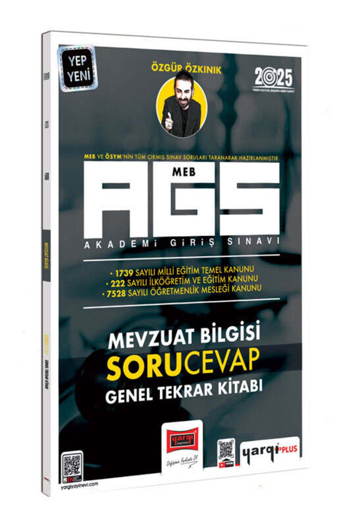 Yargı Yayınları Yargı Yayınları 2025 MEB-AGS Mevzuat Bilgisi Soru-Cevap Genel Tekrar Kitabı (Özgür Özkınık)