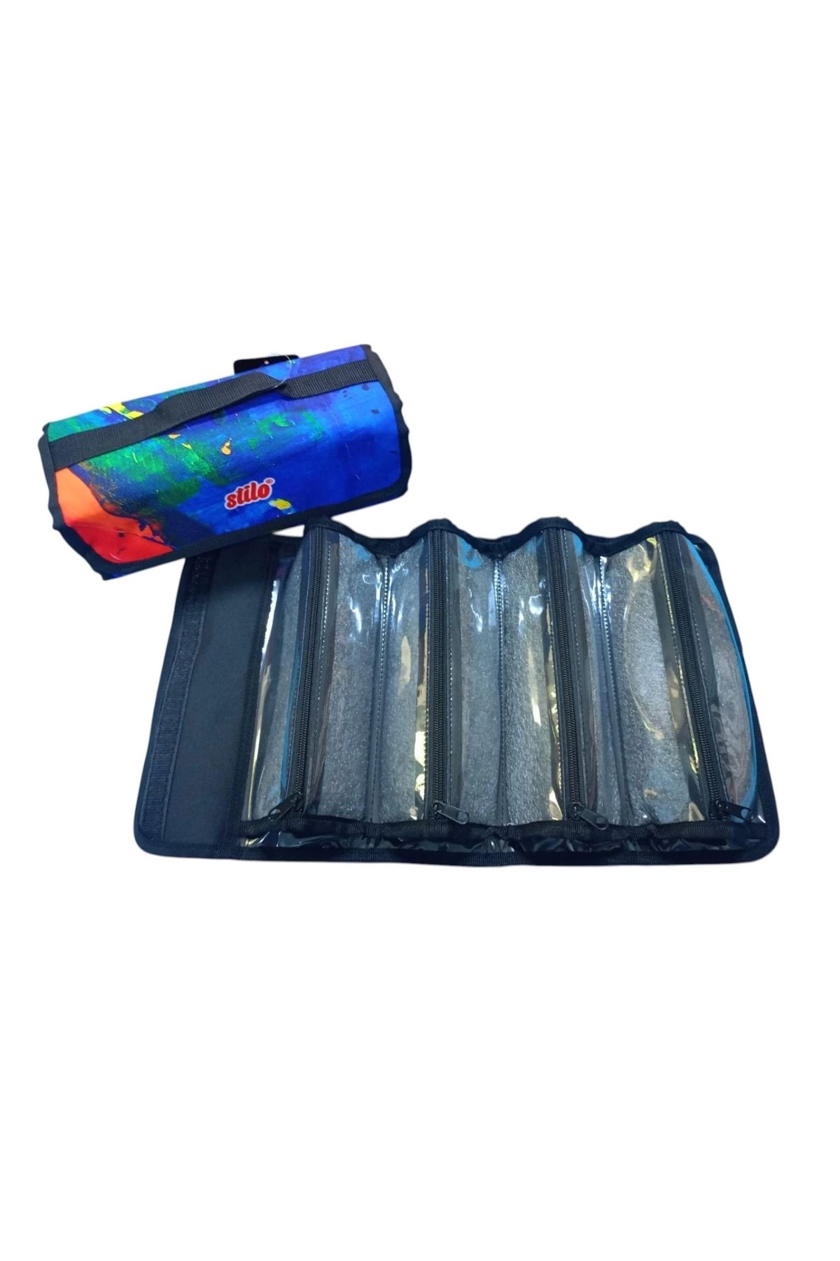 Stilo STİLO KUMAŞ DÖRTLÜ KALEM ÇANTASI DESENLİ ( Desen-5 )