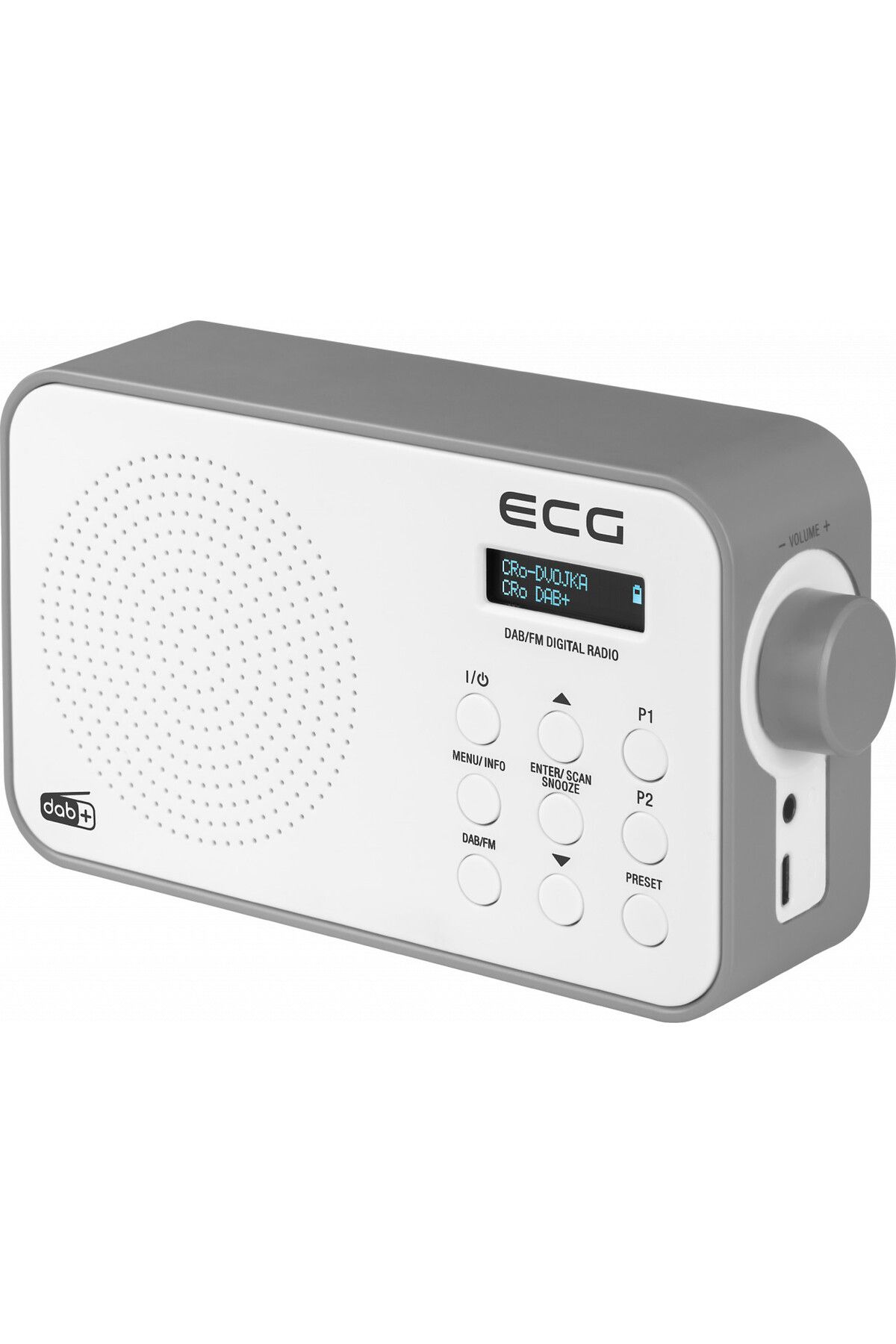 ECG-Portable Radio Rd 110 DAB With DAB And FM Tuner, White, 1.2 W, 30 Station Memory 1
