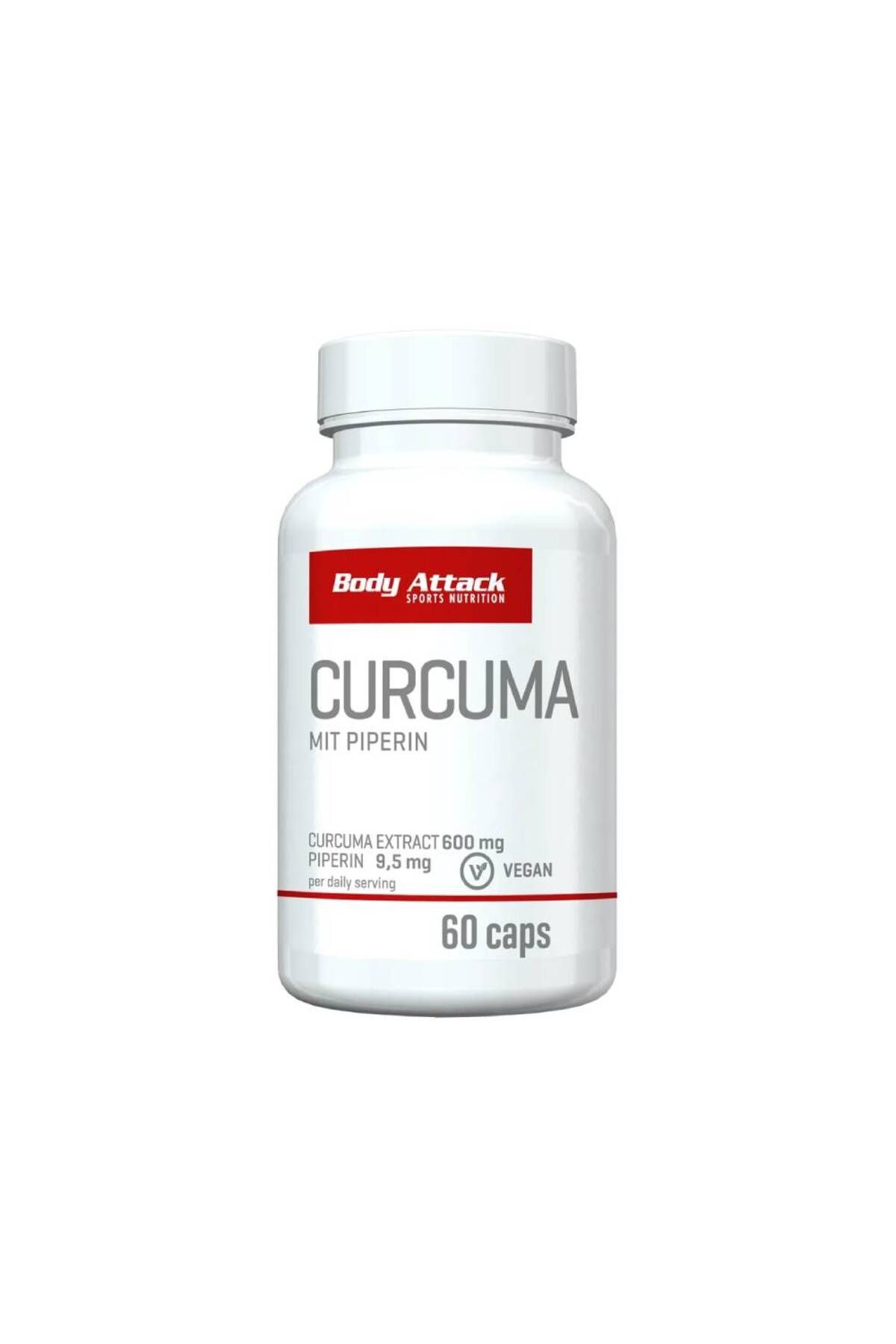 Body Attack Curcuma, 60 Capsule, Body Attack, Supliment Alimentar Pentru Sanatate - One Size