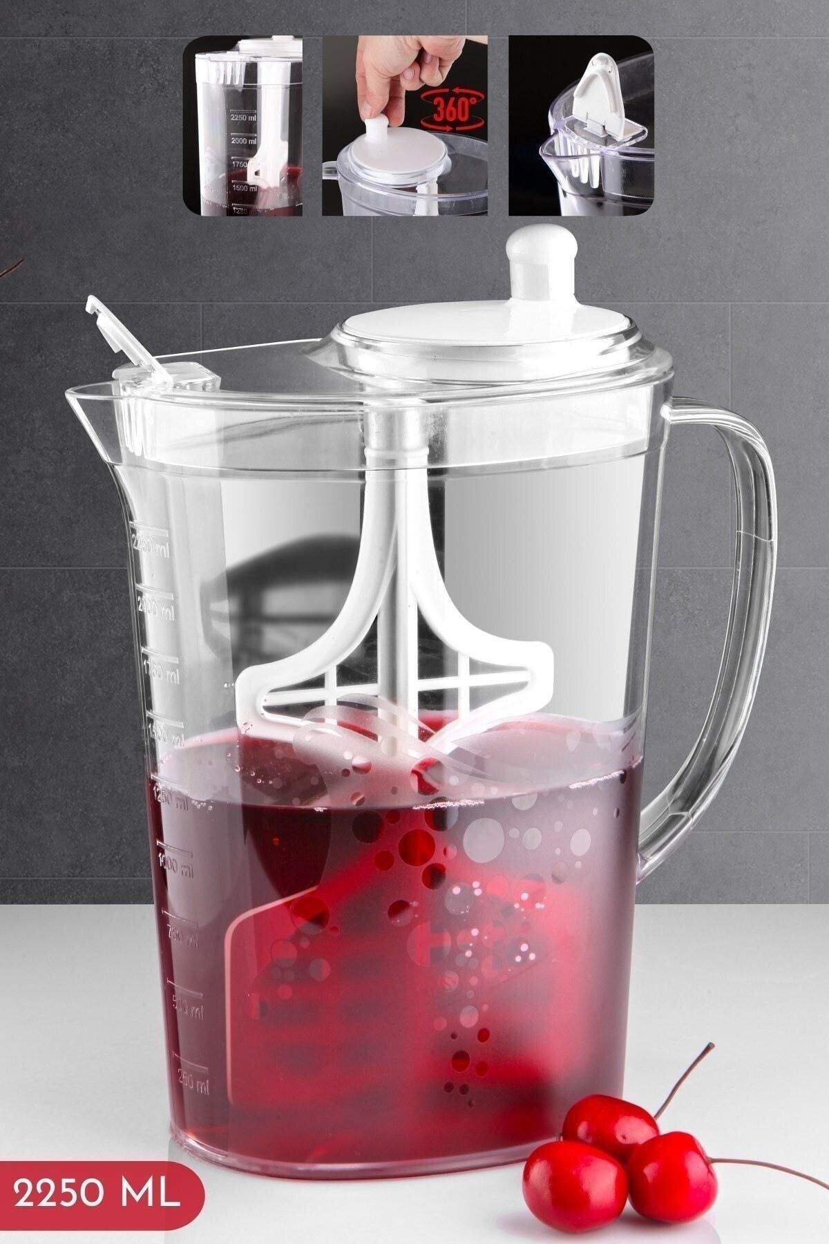 TEKNO İSTANBUL Aqua Mix Karıştıcılı 2250 Ml Ayran, Limonata Vb. Sürahi