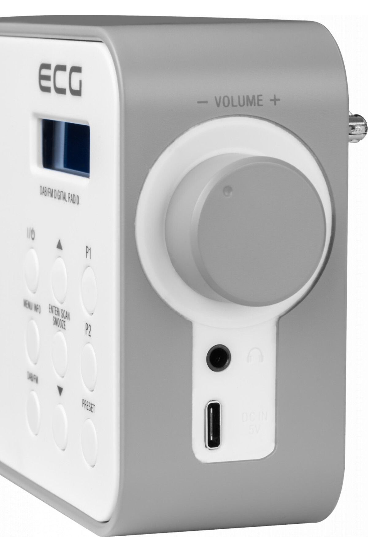 ECG-Portable Radio Rd 110 DAB With DAB And FM Tuner, White, 1.2 W, 30 Station Memory 9