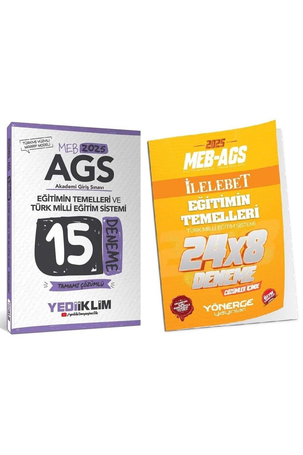 Anka Yayınları Yediiklim + Yönerge 2025 MEB-AGS Eğitimin Temelleri ve Türk Milli Eğitim Sistemi 15+8 Deneme 2 li Se