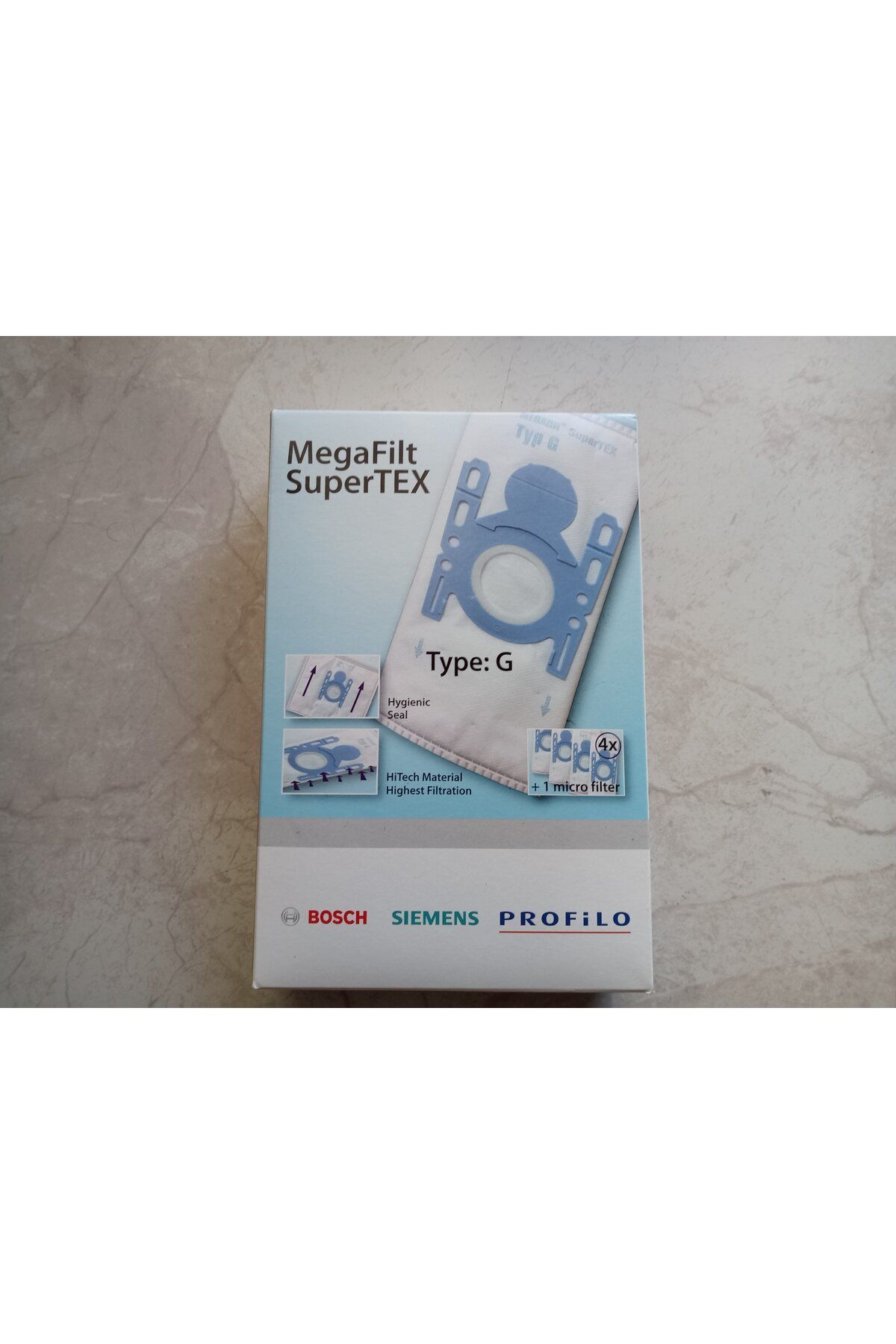 MPTEDARİK Profilo Vsq 4Pt 2430 Süpürge Kutulu Toz Torbası (Kutu İçi 4 Adet)