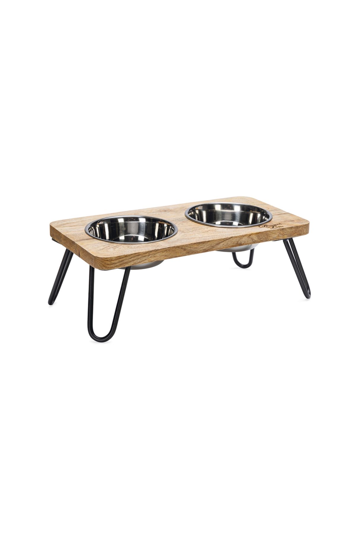 Beeztees DBL Kedi İkili Mama ve Su Kabı, Paslanmaz Çelik, Beyaz, 31x16x10cm, 2x350ml