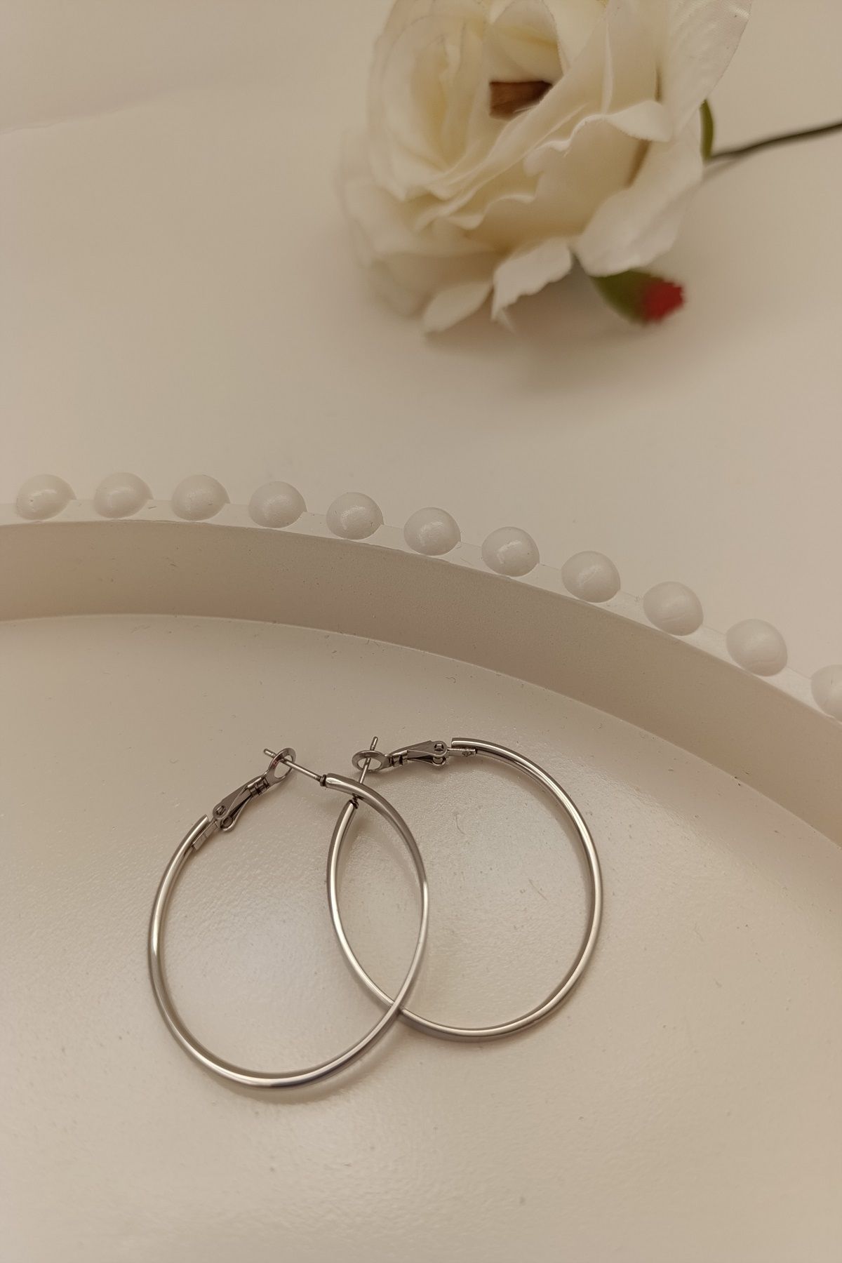 MARZELLA ACCESSORİES çelik halka küpe