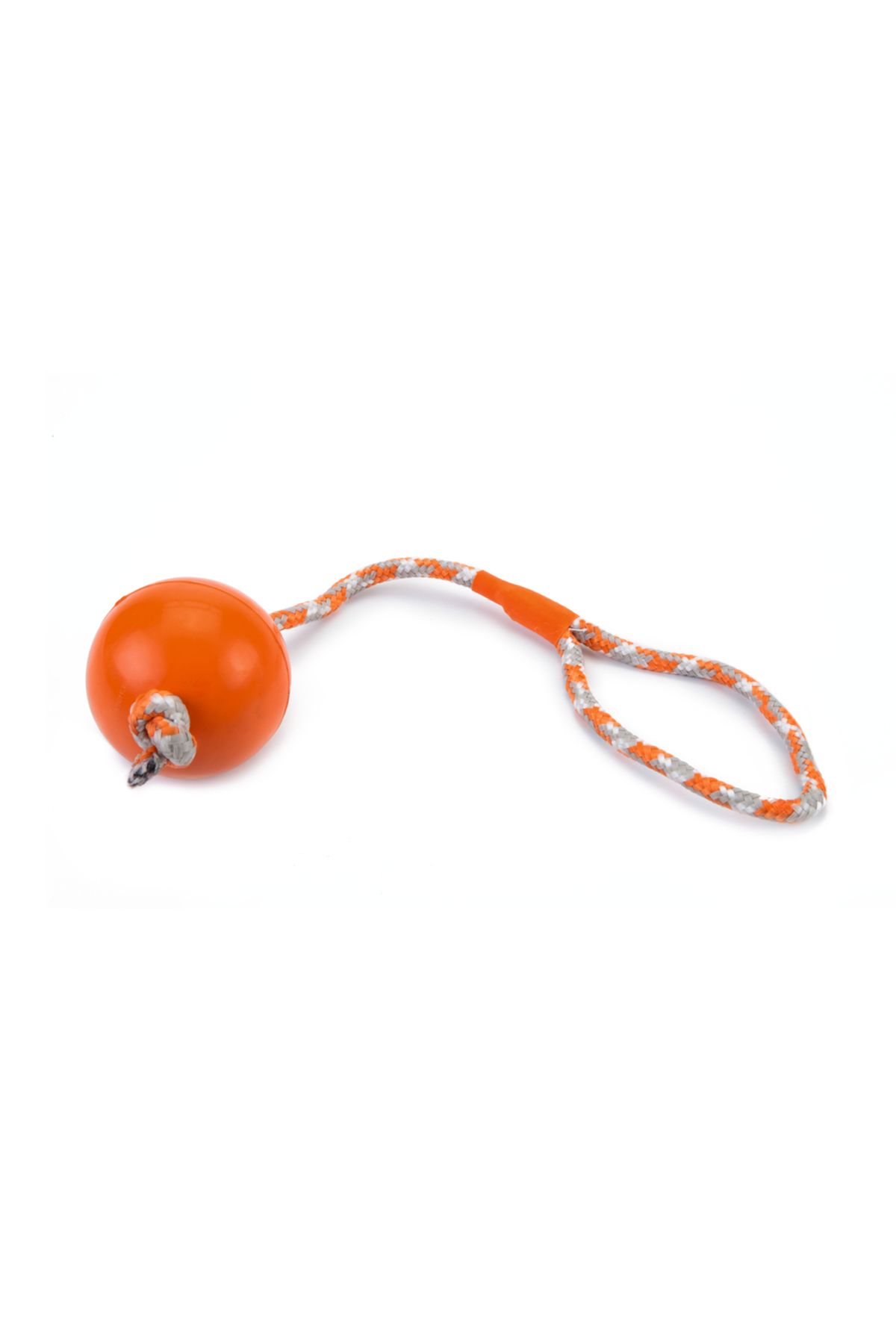 Beeztees Köpek Oyuncağı, İpli Dolu Top, Kauçuk, Turuncu, 30cm