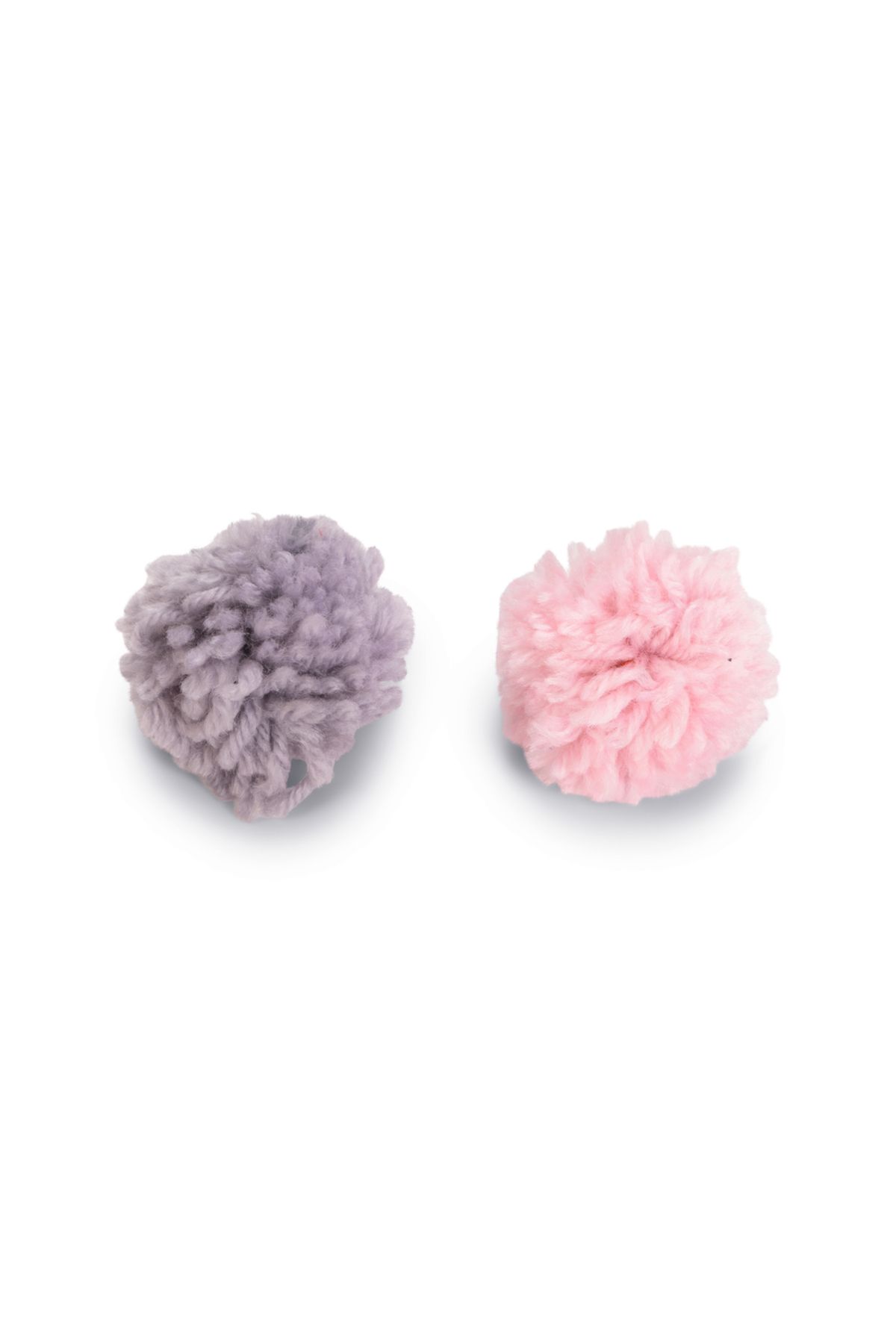 Beeztees Kedi Oyuncağı, Top, Yün, Pembe ve Gri, 2 Adet, 4cm