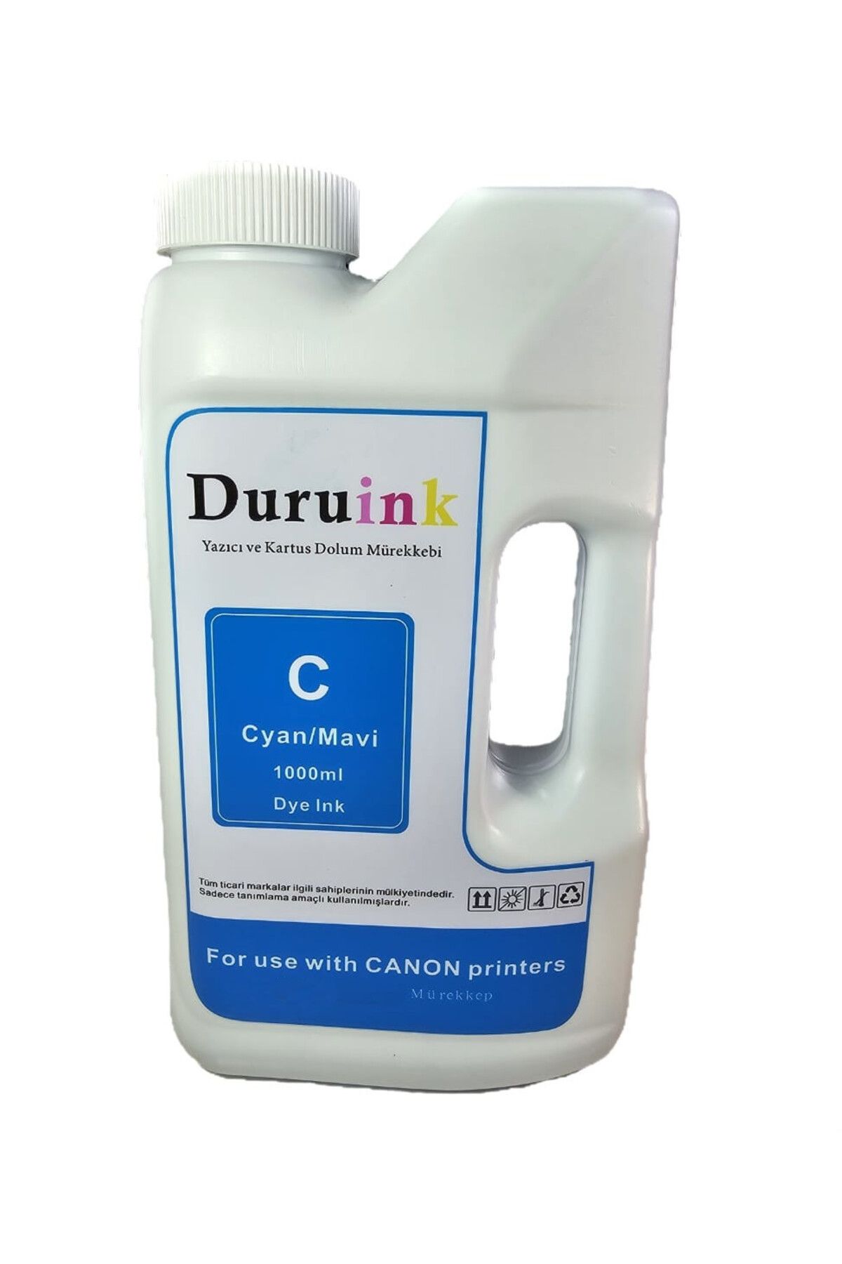 Duruink CANON YAZICILAR İÇİN UYUMLU MAVİ/CYAN MÜREKKEP 1 LTX20 AD. 1 KOLİ