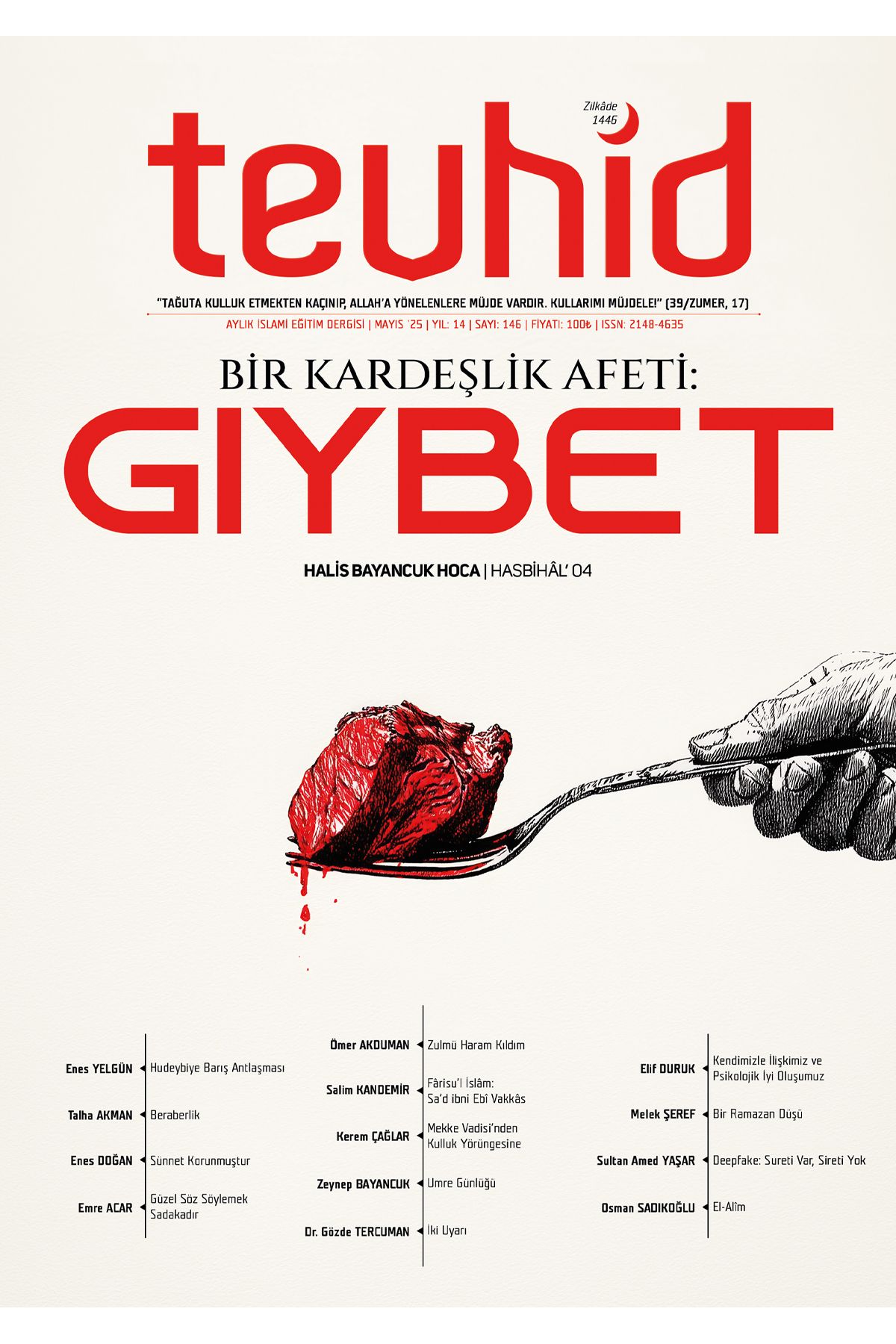 Tevhid Basım ve Yayın Tevhid Dergisi (146. SAYI) - Gıybet