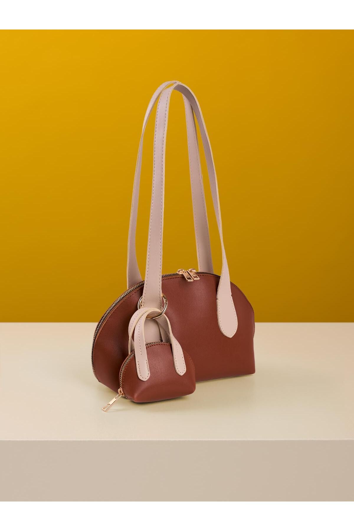 Mojeva LOLİ Mini Çantalı Charm Detaylı Uzun Saplı Kadın El ve Kol Çantası