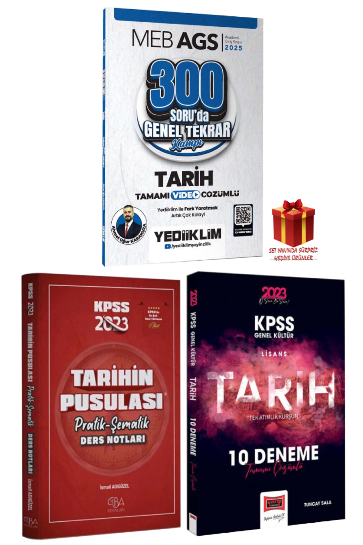 Yediiklim Yayınları 2025 Yediiklim MEB AGS Tarih Genel Tekrar+CBA Tarihin Pusulası Ders Notları+Tarih Deneme