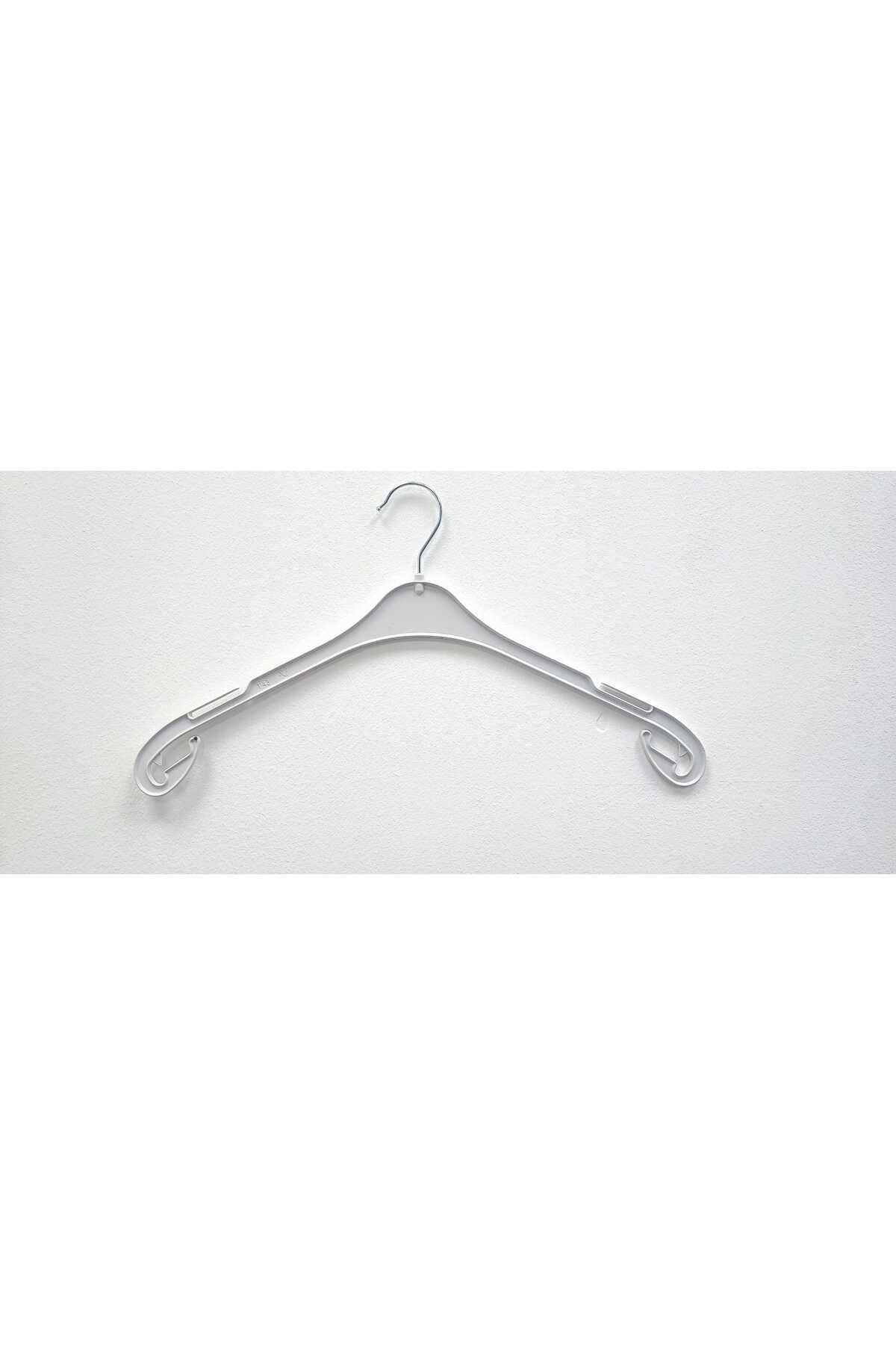 SİMPA PLASTİK BEYAZ ELBİSE ASKISI 43CM 12'Lİ