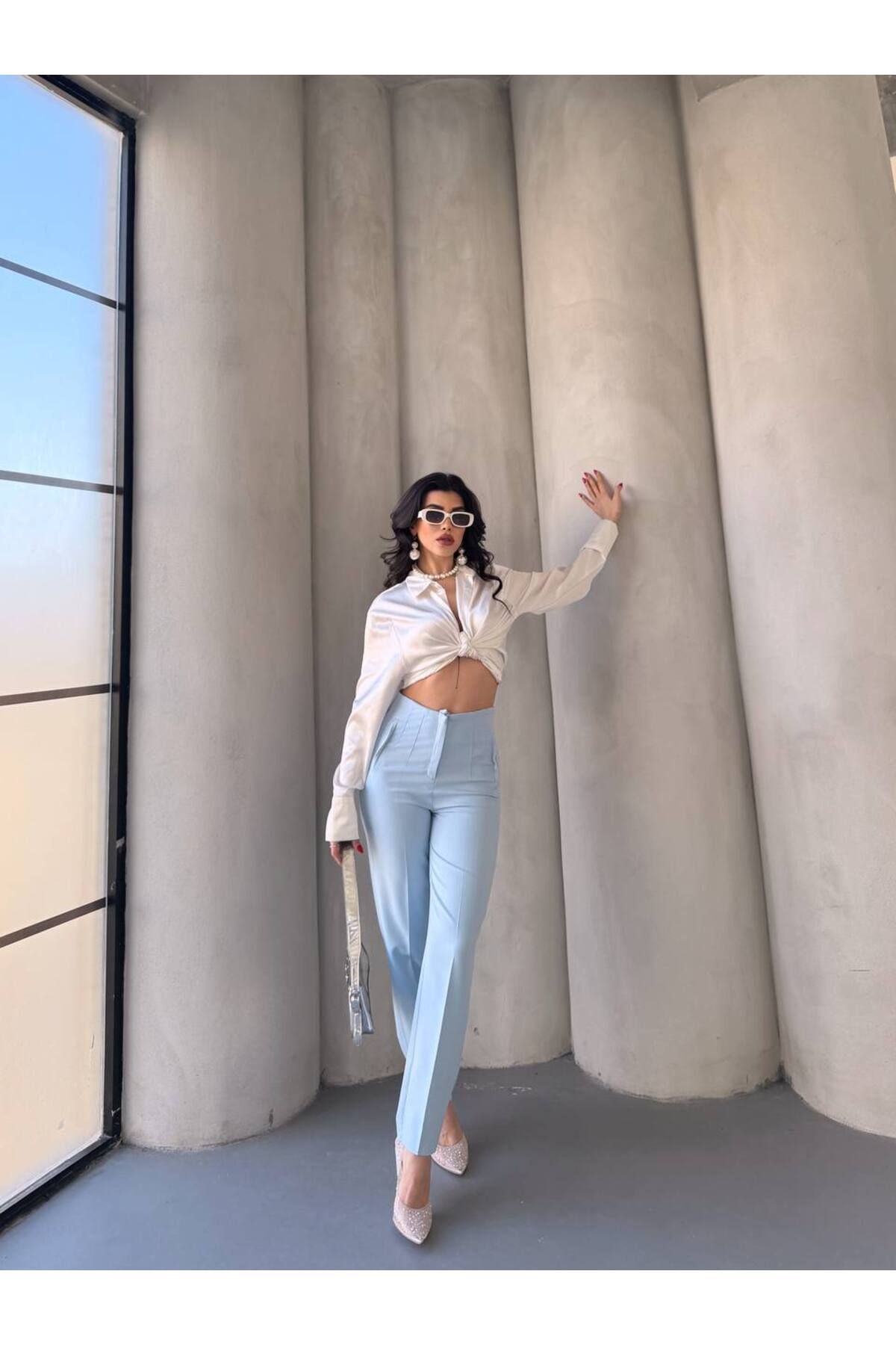 BARG FASHION Kadın Dar Kesim Kumaş Pantolon