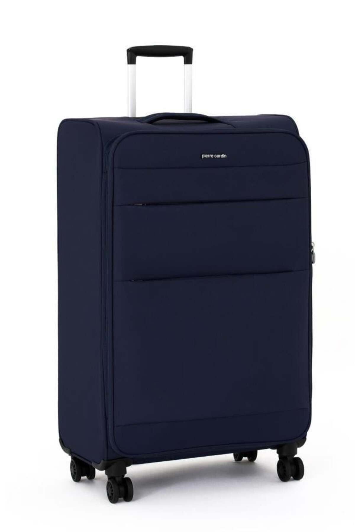 Pierre Cardin Ultra Light Hafif Lüx Kumaş Büyük Boy Valiz Lacivert PC4200