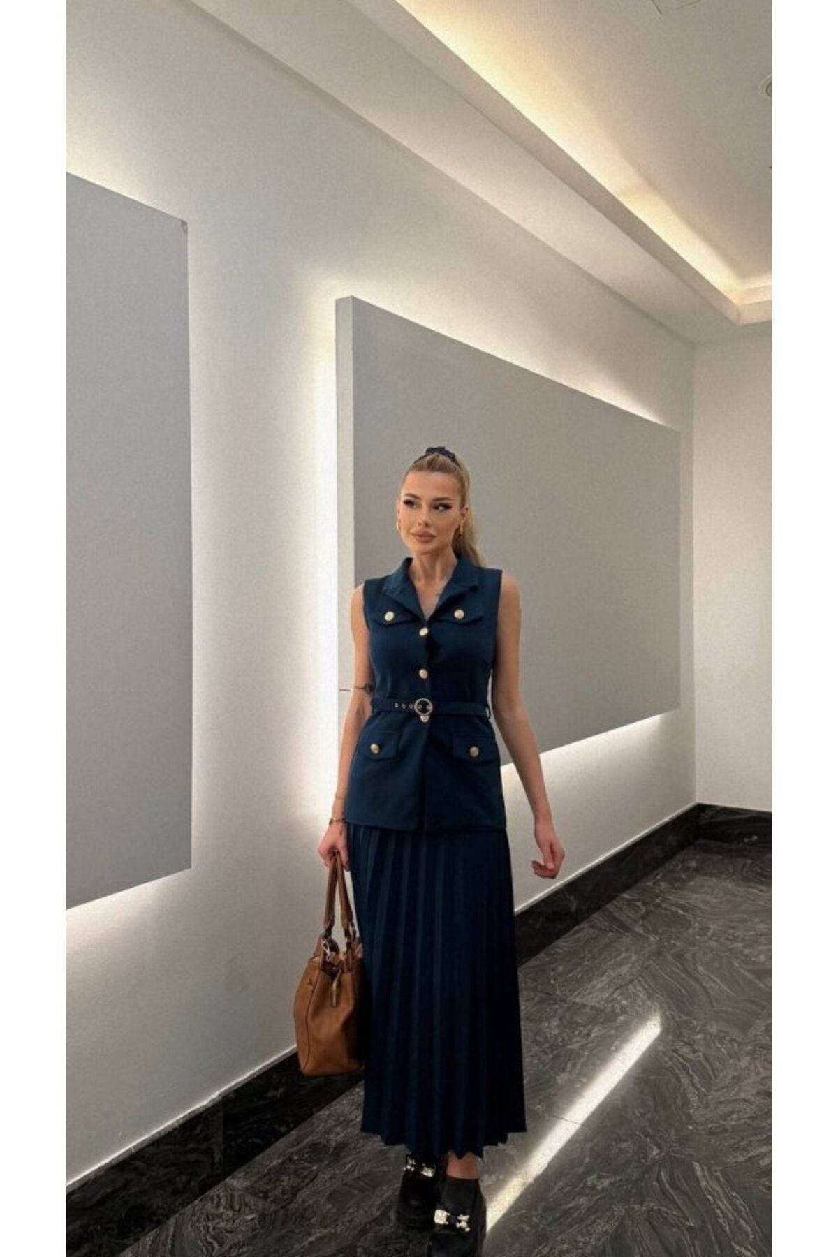 jupiter global bazaar Vatkalı Yelek Etek İkili Takım