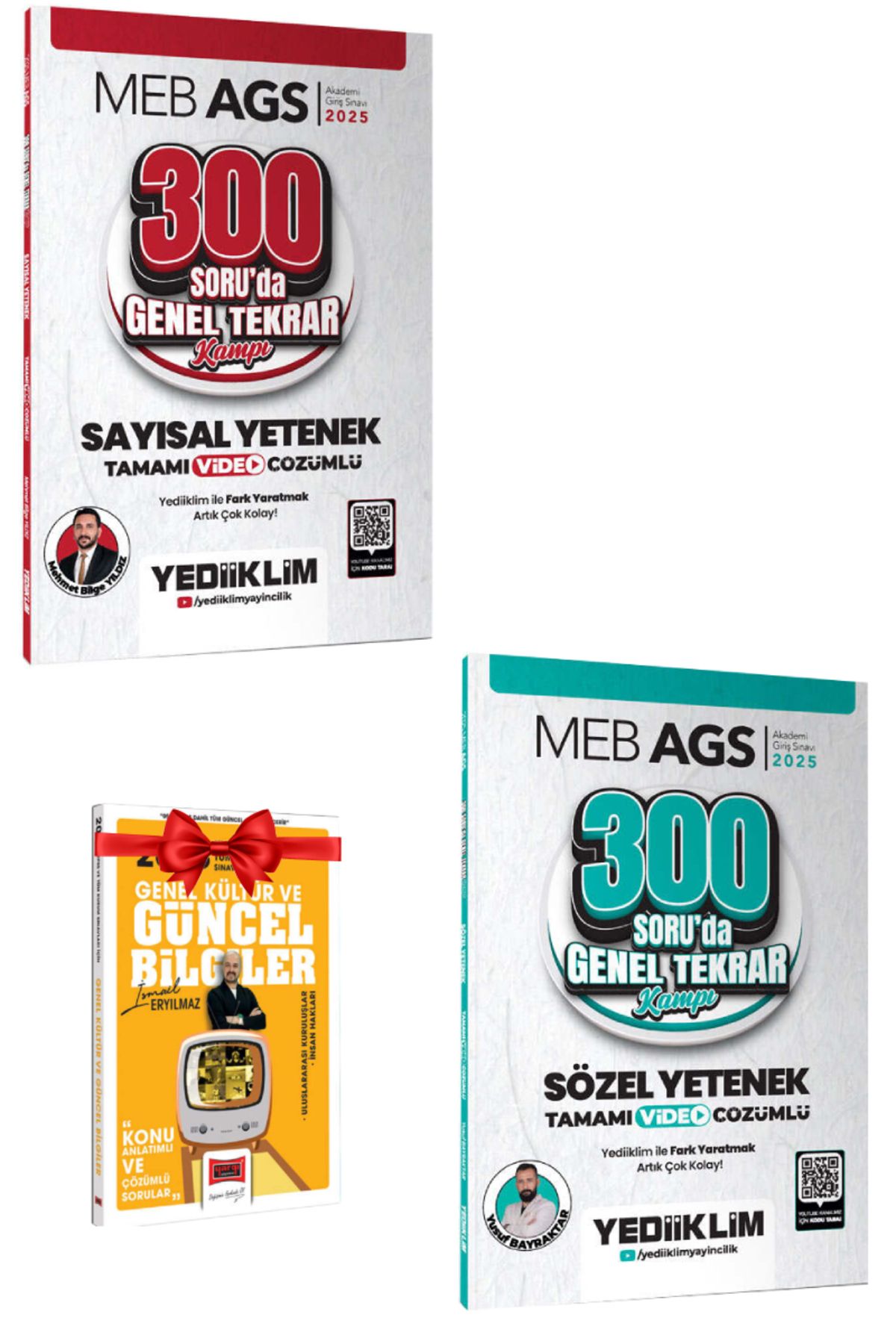 Yediiklim Yayınları 2025 Yediiklim MEB AGS Sayısal Yetenek Genel Tekrar+AGS Sözel Yetenek Genel Tekrar+Hediye