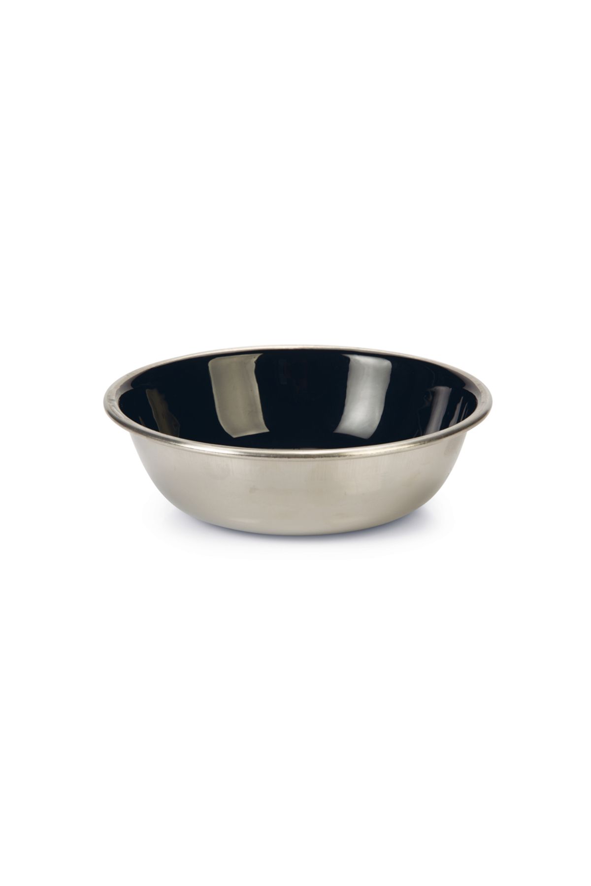 Beeztees Kedi Mama Su Kabı, Paslanmaz Çelik, Siyah, 13cm, 350ml