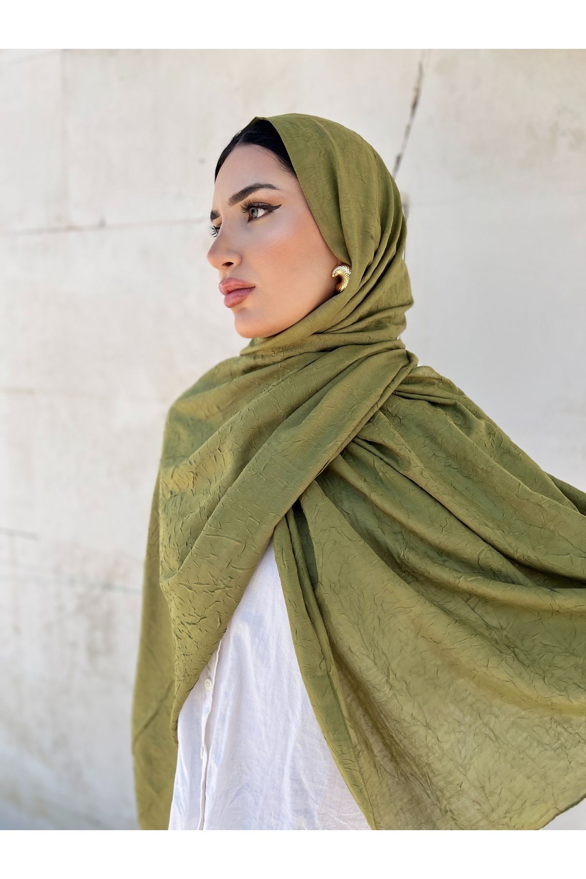 OKAY SCARFS OKAY BAMBU KRAŞ ŞAL YAĞ YEŞİLİ