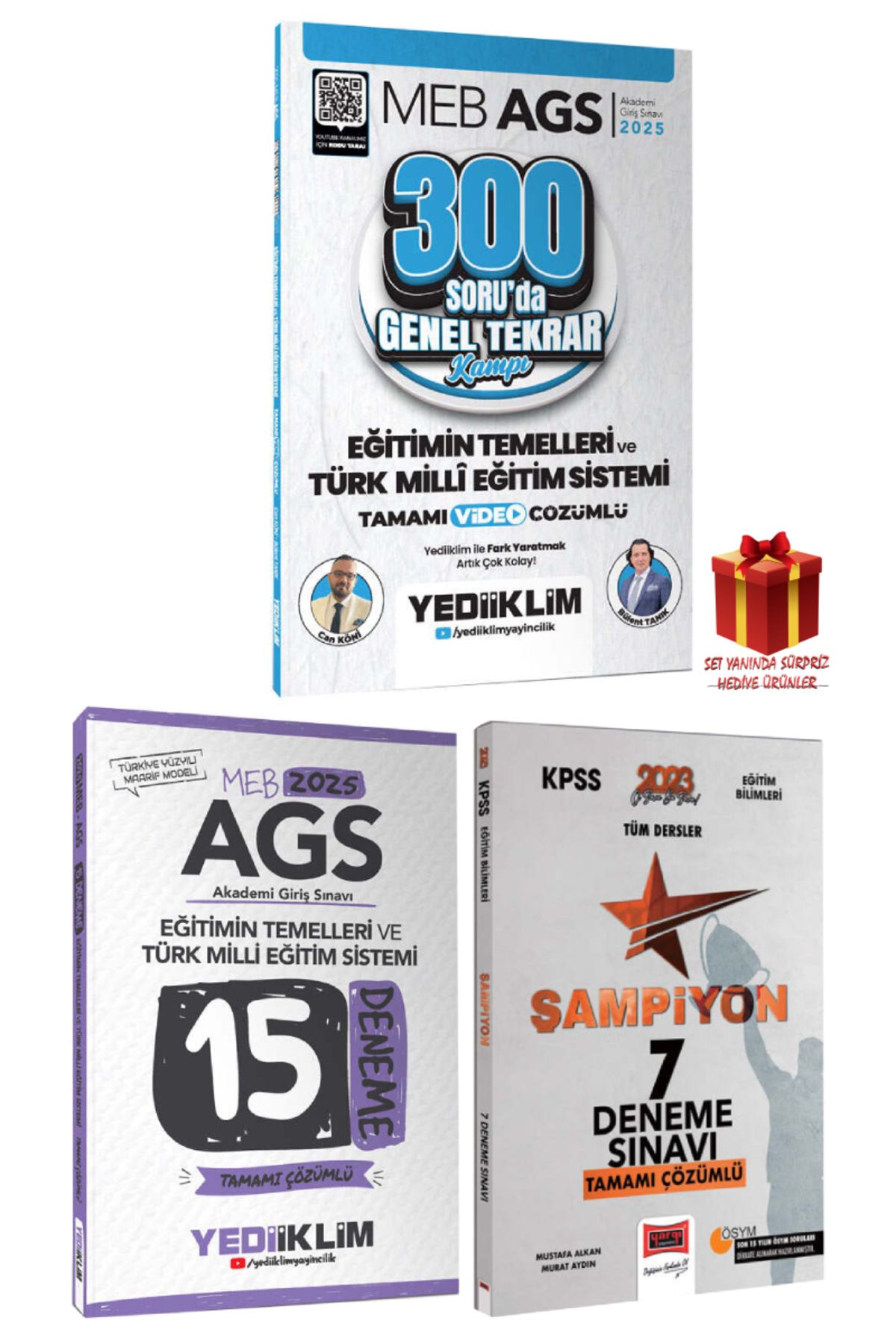Yediiklim Yayınları 2025 Yediiklim MEB AGS Eğitimin Temelleri Genel Tekrar+Eğitimin Temelleri Deneme+Eğitim Deneme
