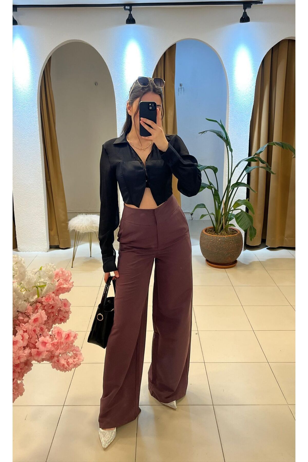 SUNAYBUTİK SİYAH MİNİ CROP-S - Siyah