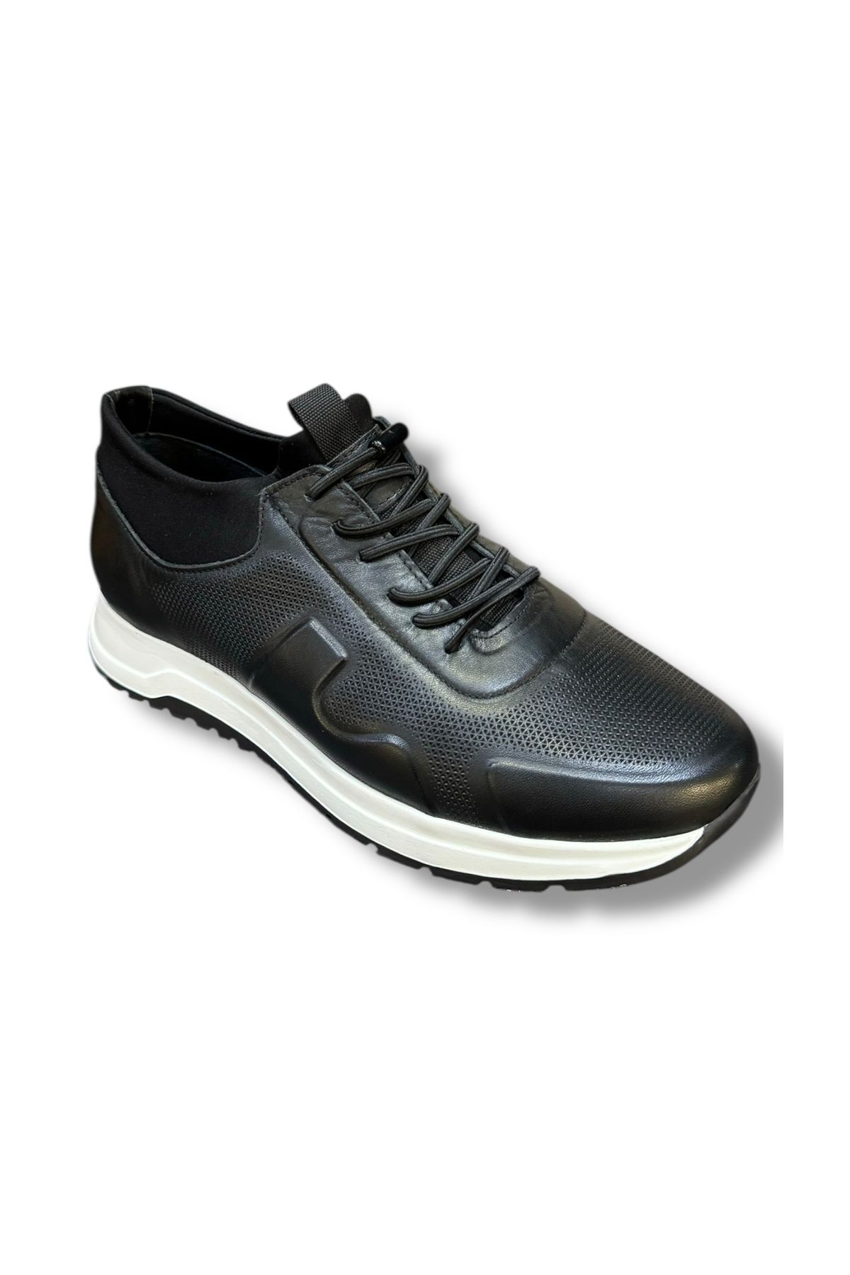 İdeal Voyager 5333-Y Erkek Lastikli Hakiki Deri Casual Spor Sneaker Ayakkabı