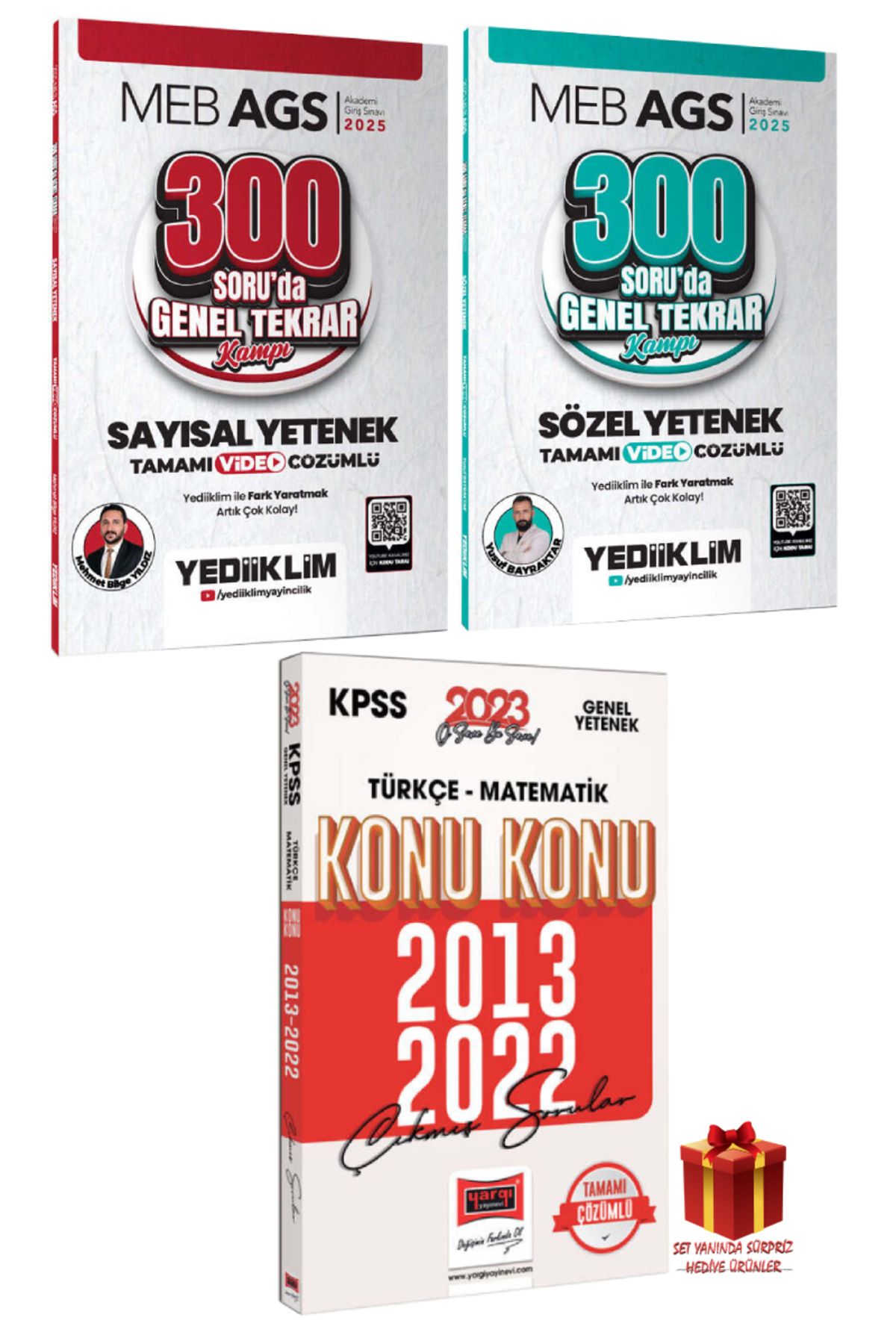 Yediiklim Yayınları 2025 Yediiklim MEB AGS Sözel Yetenek Genel Tekrar+Sayısal Yetenek Genel Tekrar+Çıkmış Sorular