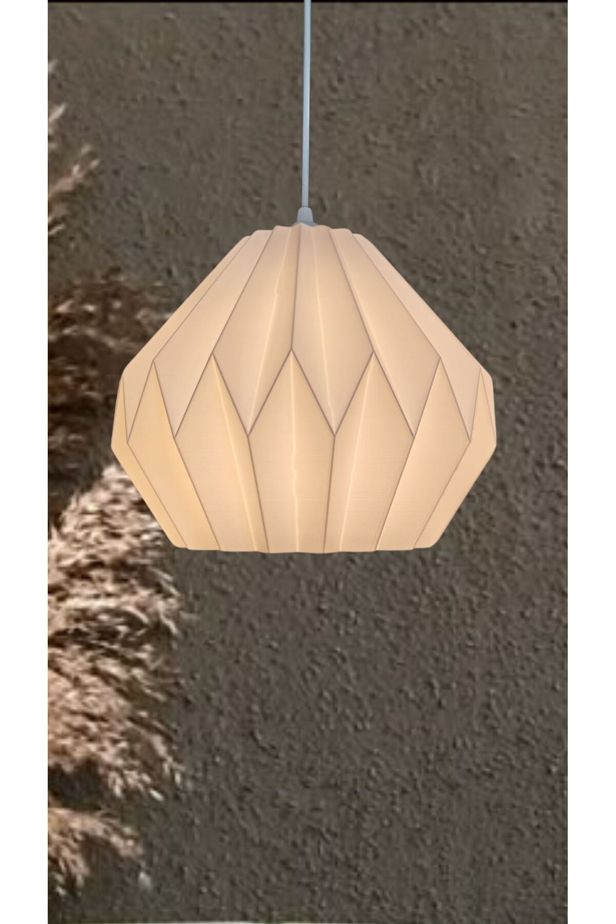decory Cameron Beyaz Avize Yatak Odası, Mutfak, Oturma Odası Tasarım Tekli Sarkıt Avize (PLASTİK) E27