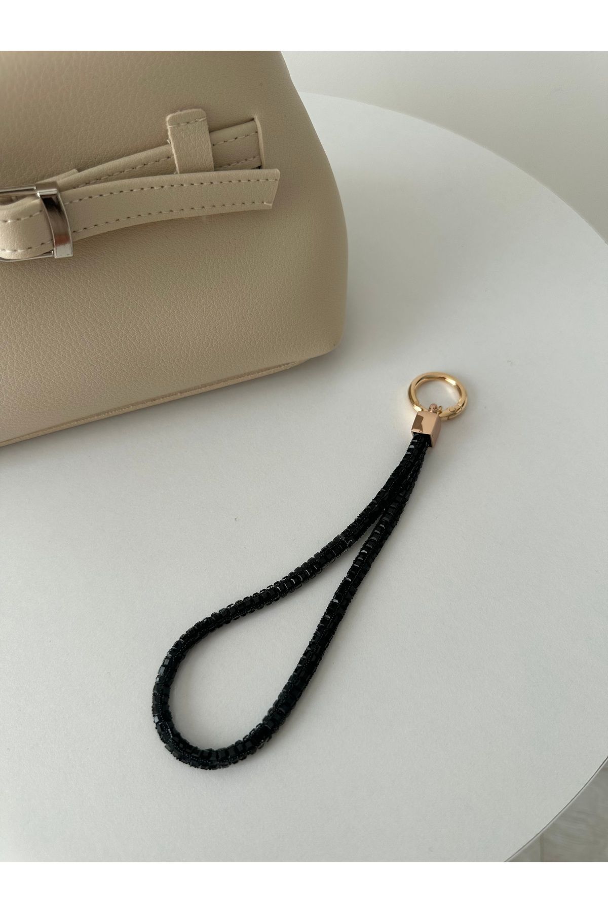 Vina Bag Siyah Kristal Taşlı Charm