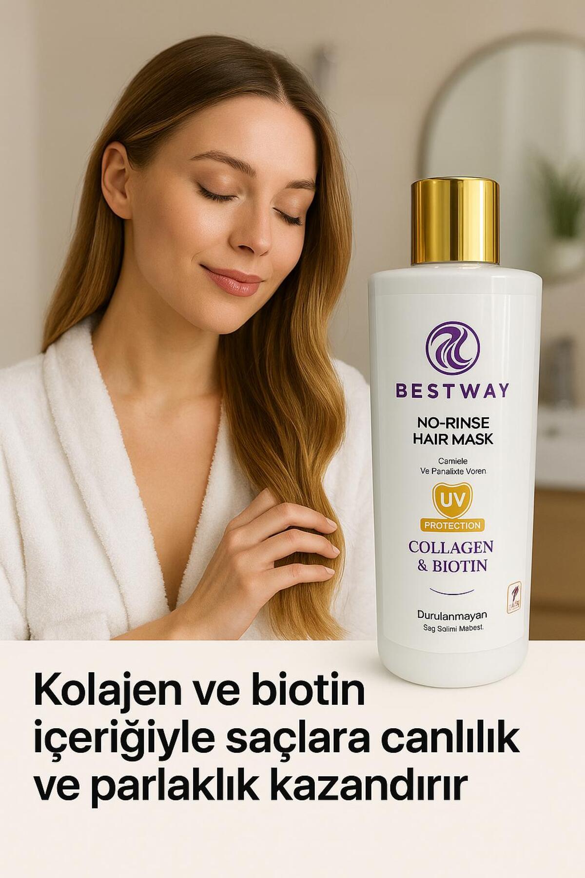 BESTWAY KUAFÖR & GÜZELLİK SALONU KOLAJEN VE BİOTİN DURULANMAYAN SAÇ MASKESİ — bw3