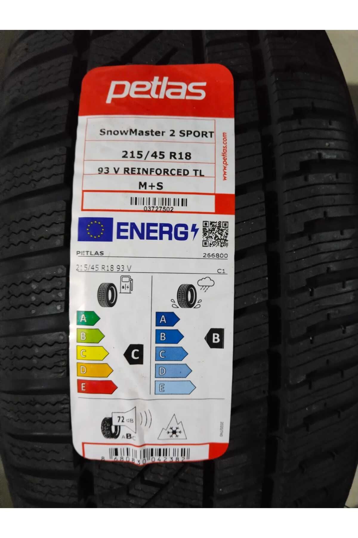 Petlas 215/45 R18 TL 93V REINF. SNOWMASTER 2 SPORT PETLAS 2024 ÜRETİM