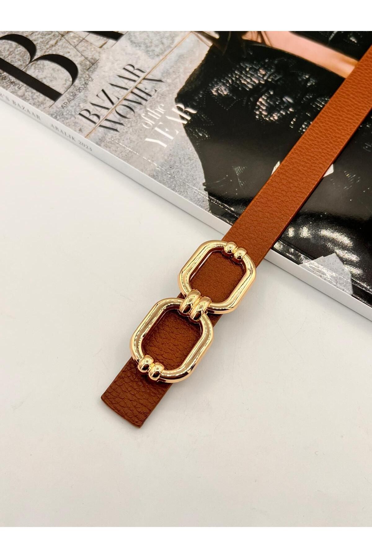 NOİR LUXE Pimli Kadın Kemer Pantolon Kemeri Elbise Kemeri Gömlek Kemeri Ceket Kemeri