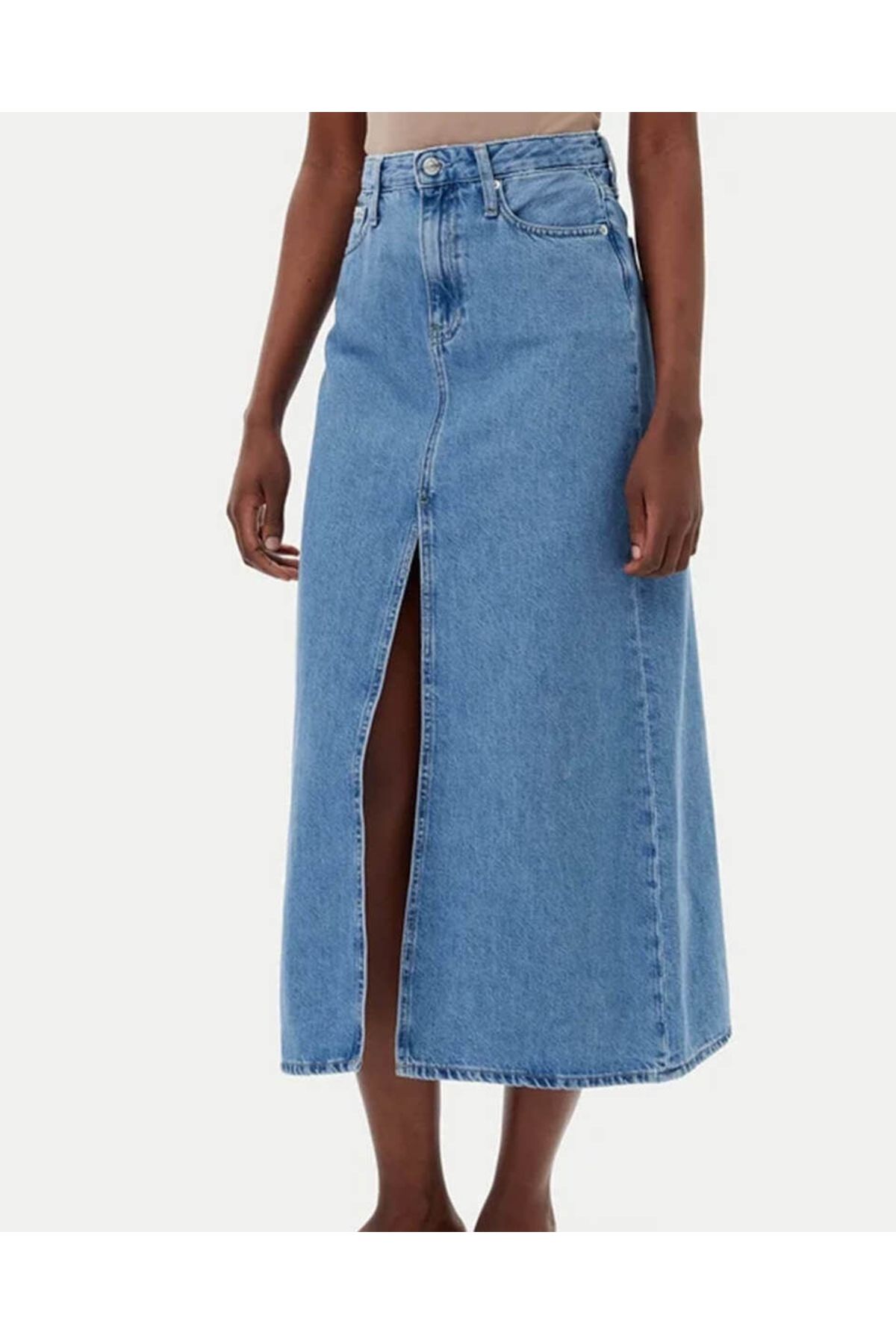 CK Jeans A-Line Maxi Kadın Denim Etek J20J225192-1AA