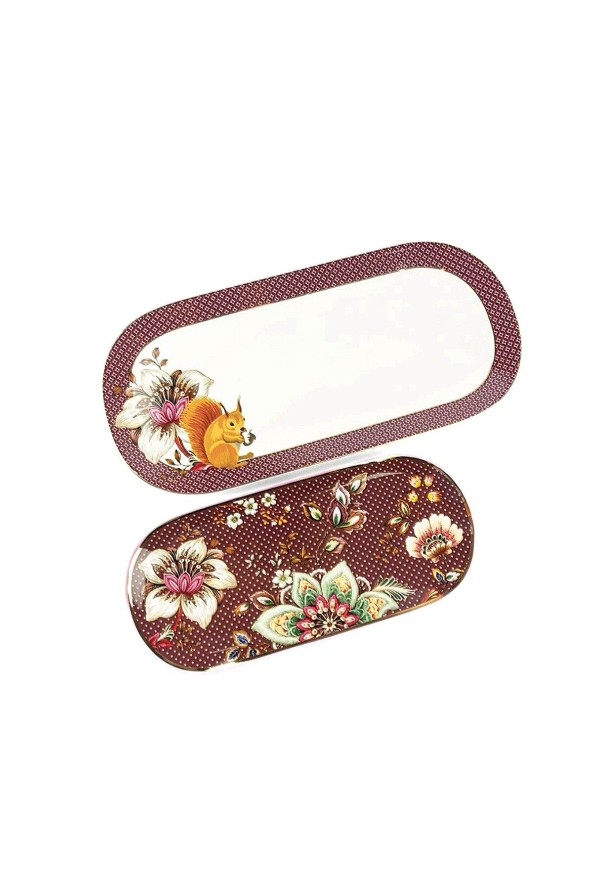 Le Atölye Magenta 2li Oval Servis Tabağı 20x43 16x34cm