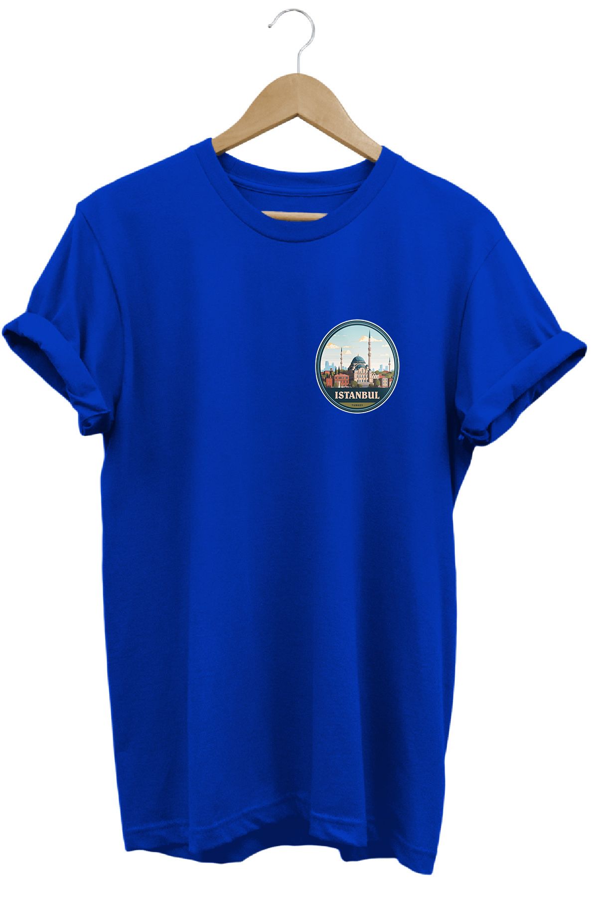 remonz Şehirler Serisi İstanbul Baskılı %100 Pamuk Regular Fit Bisiklet Yaka T-shirt