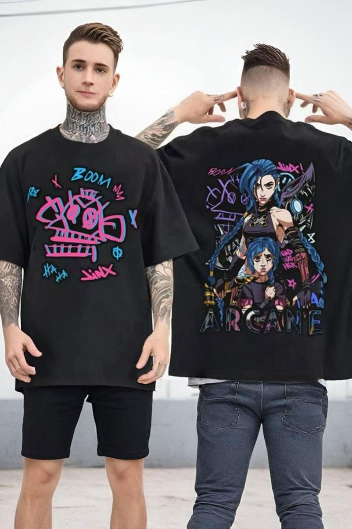 Karakedi Boom ARCANE Siyah Kısa Kollu Unisex Tshirt