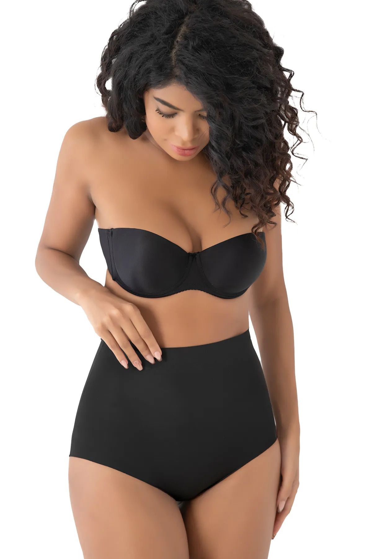MYS GRUP TEKSTİL Lazer Kesim 2 Beden İncelten İz Yapmaz Silikonlu Slip Korse /3005