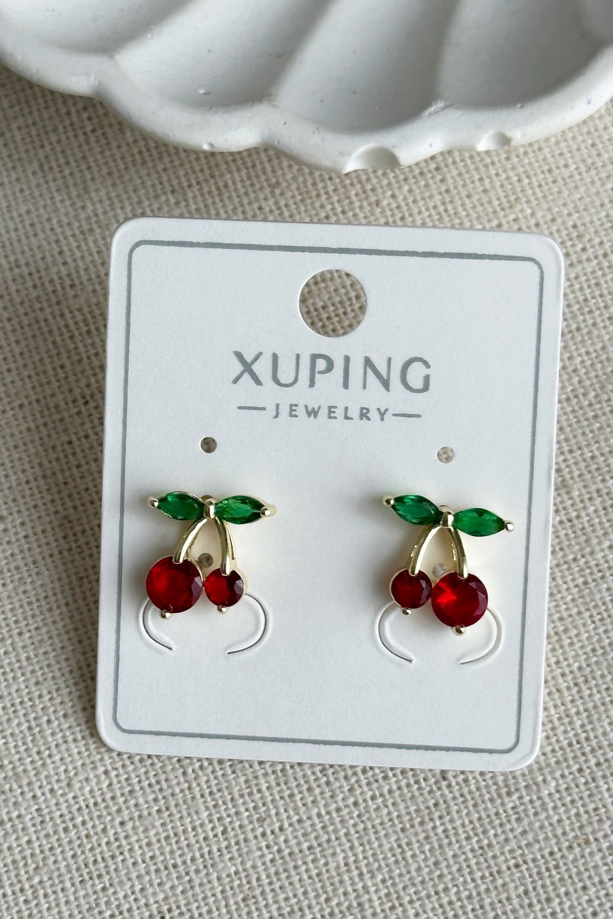 Modacaprea Xuping 14 K Kiraz Kadın Küpe Kadın Kararmaz Xuping Küpe