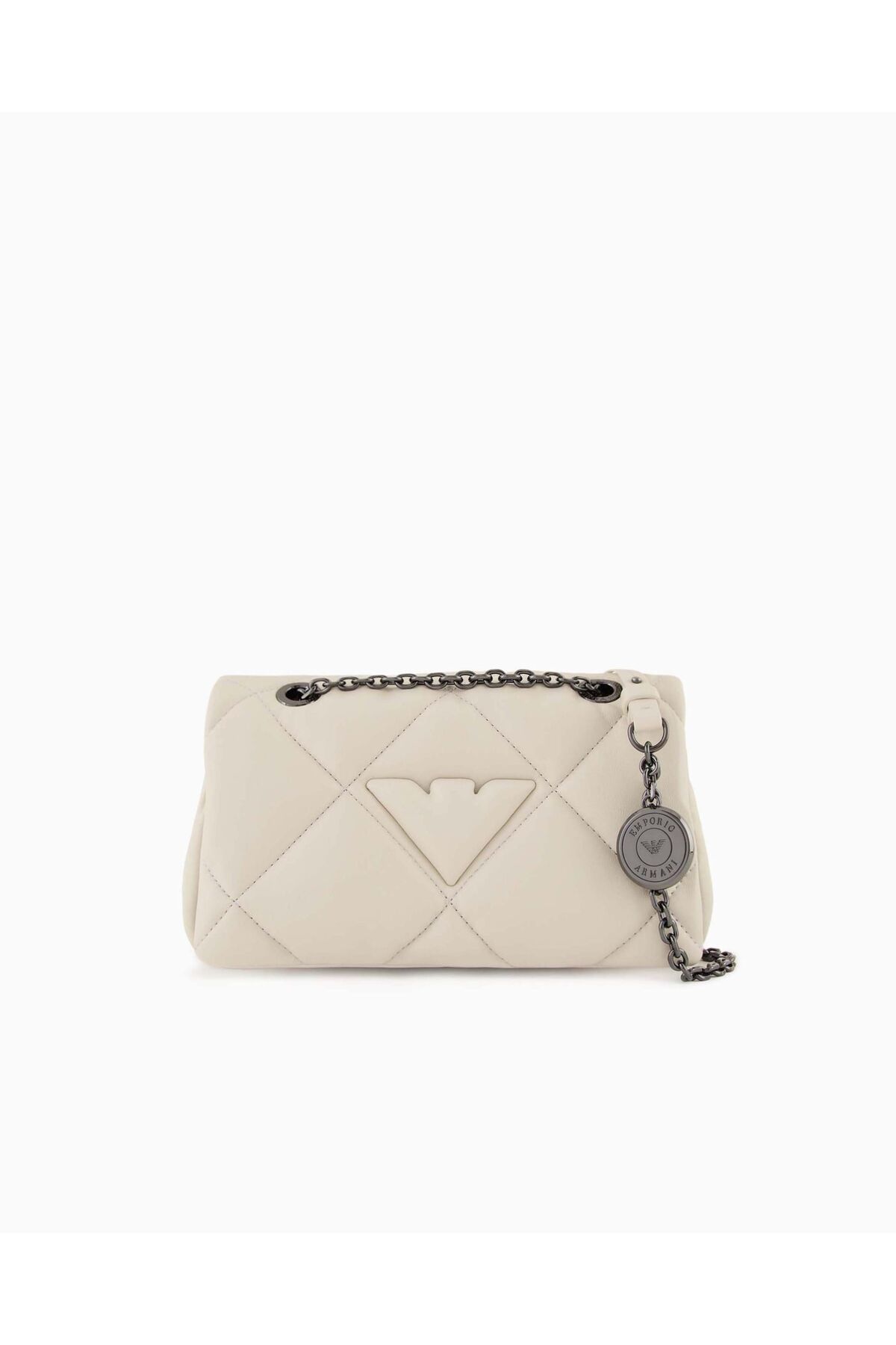 Emporio Armani Quilted Nappa Leather-effect Mini Bag with Flap