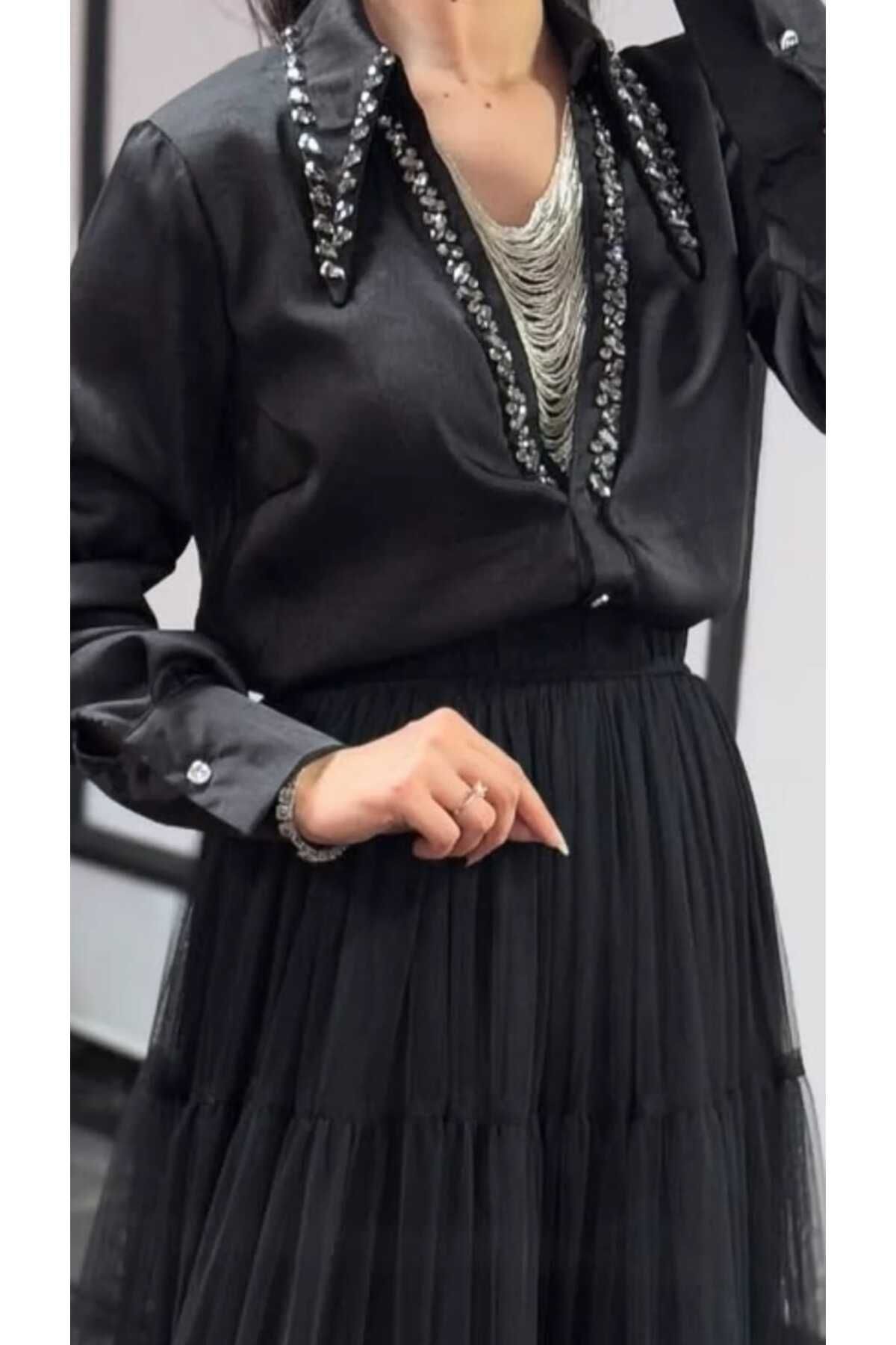 NÜANS MODA taşlı gölek