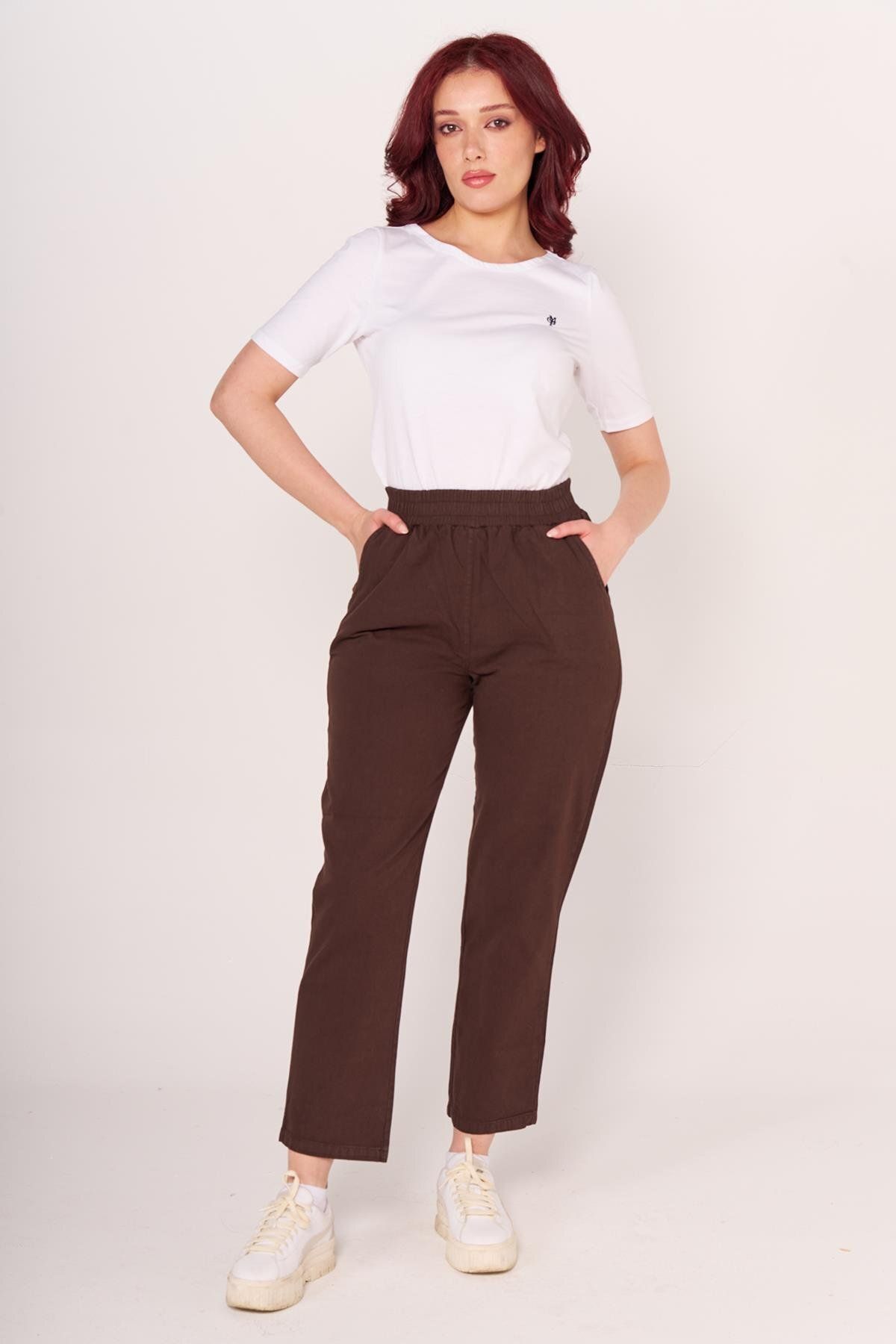 Villager&Son Brs Gabardin Beli Lastikli Klasık Pantolon 24y Sf KAHVE